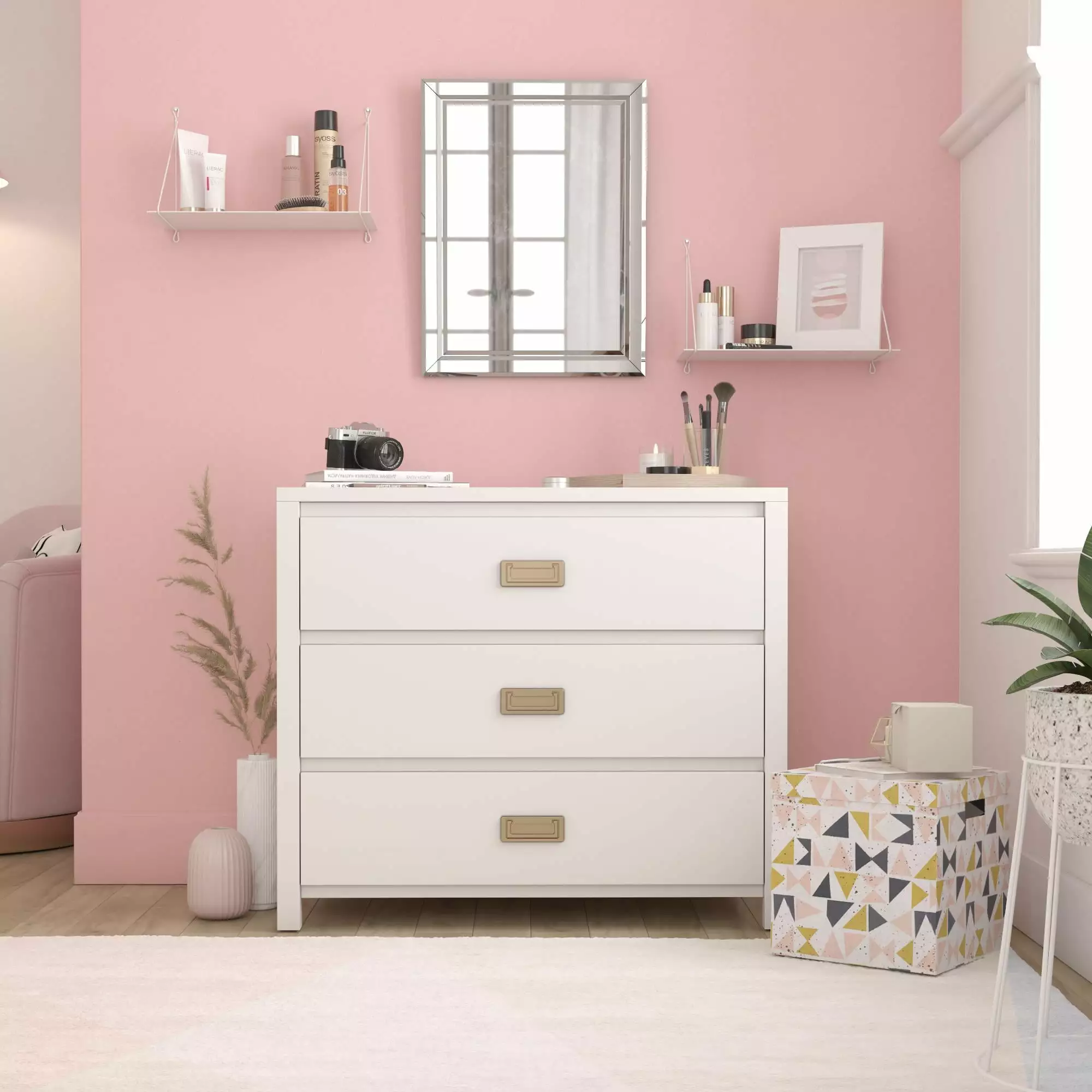 Little Seeds Monarch Hill Haven 3-Drawer Kids Dresser White Nursery or Bedroom