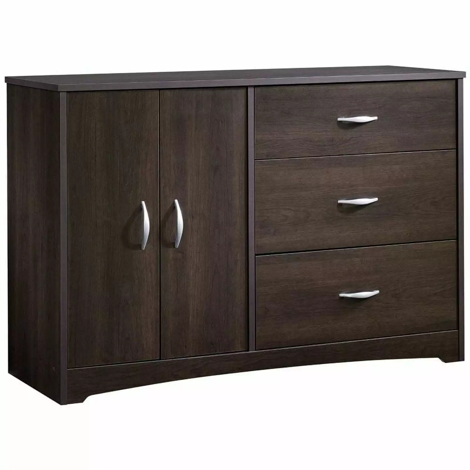 Pemberly Row Wood 3-Drawer Bedroom Dresser Cinnamon Cherry
