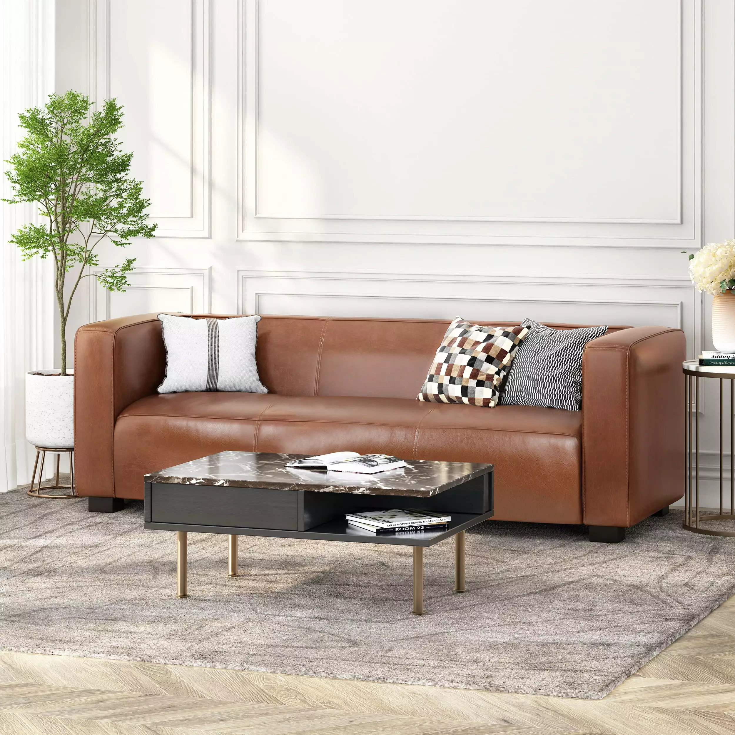 Homiyad 3 Seater Sofa Living Room Modern Design