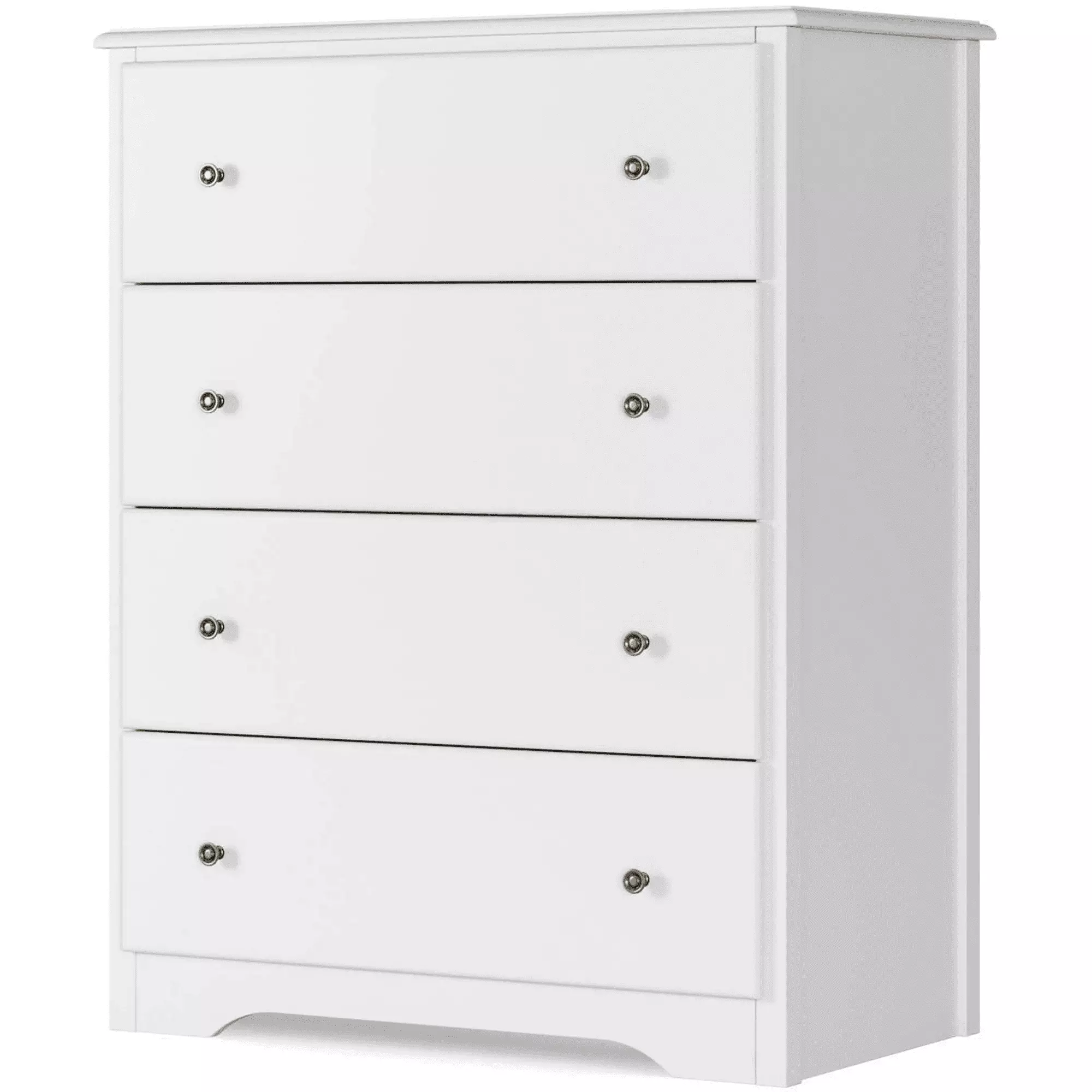 Homfa Modern White 4-Drawer Dresser Chest Bedroom Storage