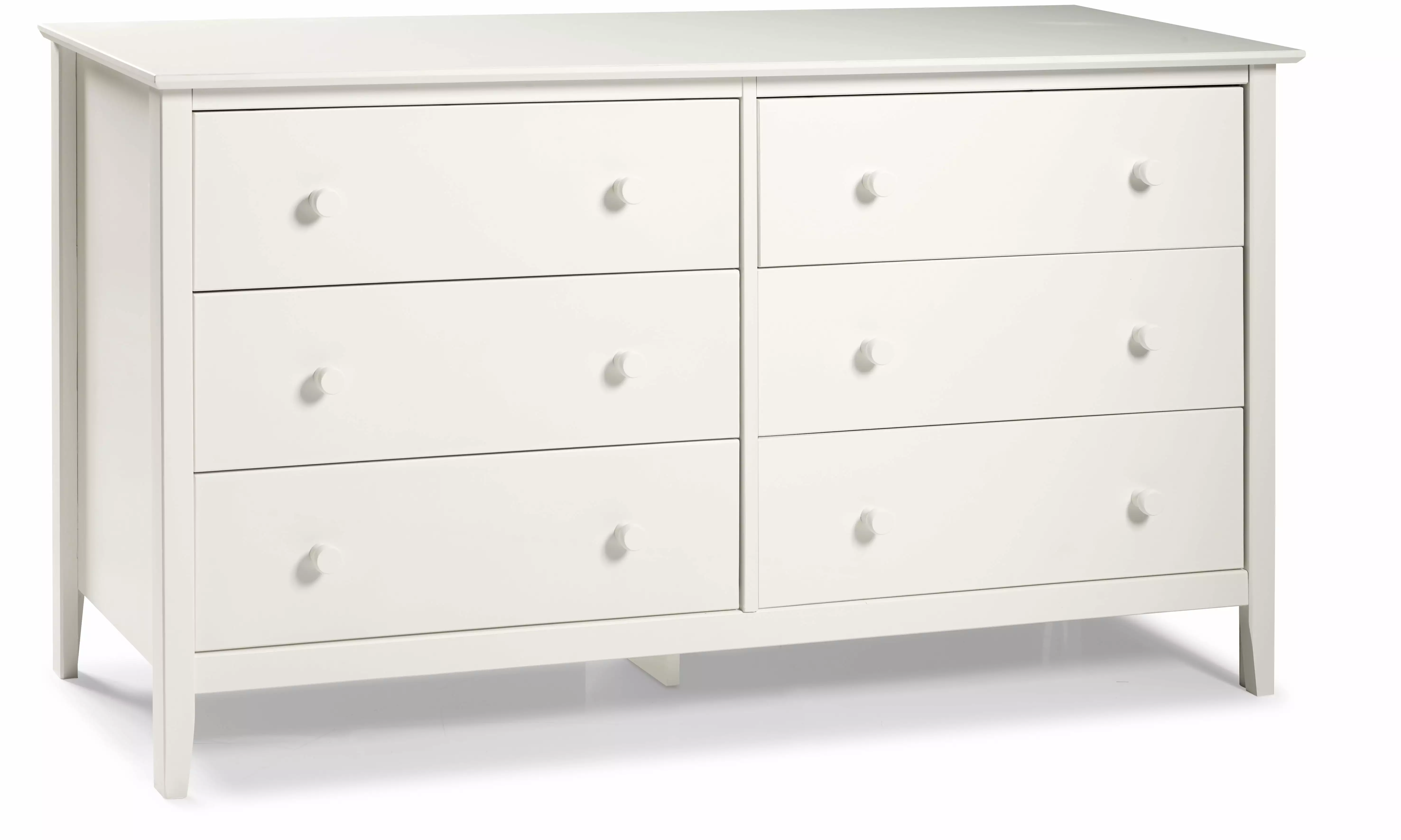 Alaterre Simplicity 6-Drawer Dresser - White Modern Bedroom Storage