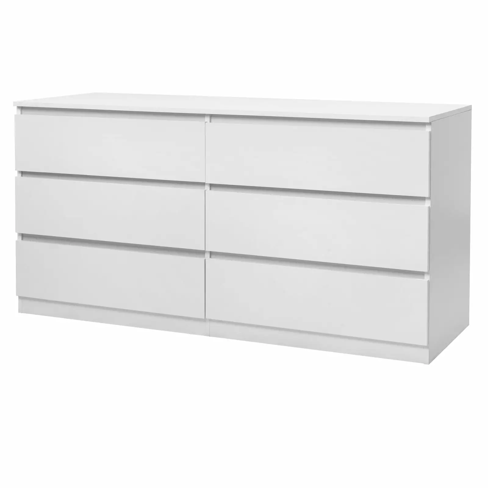 Itoproad 6 Drawer Dresser Storage Cabinet Bedroom Living Room Closet Organizer White FCH
