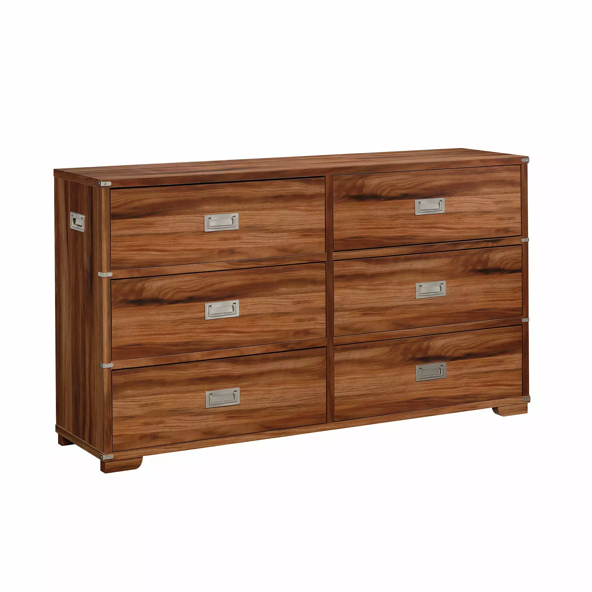 Sauder Vista Key 6 Drawer Dresser Blaze Acacia Finish