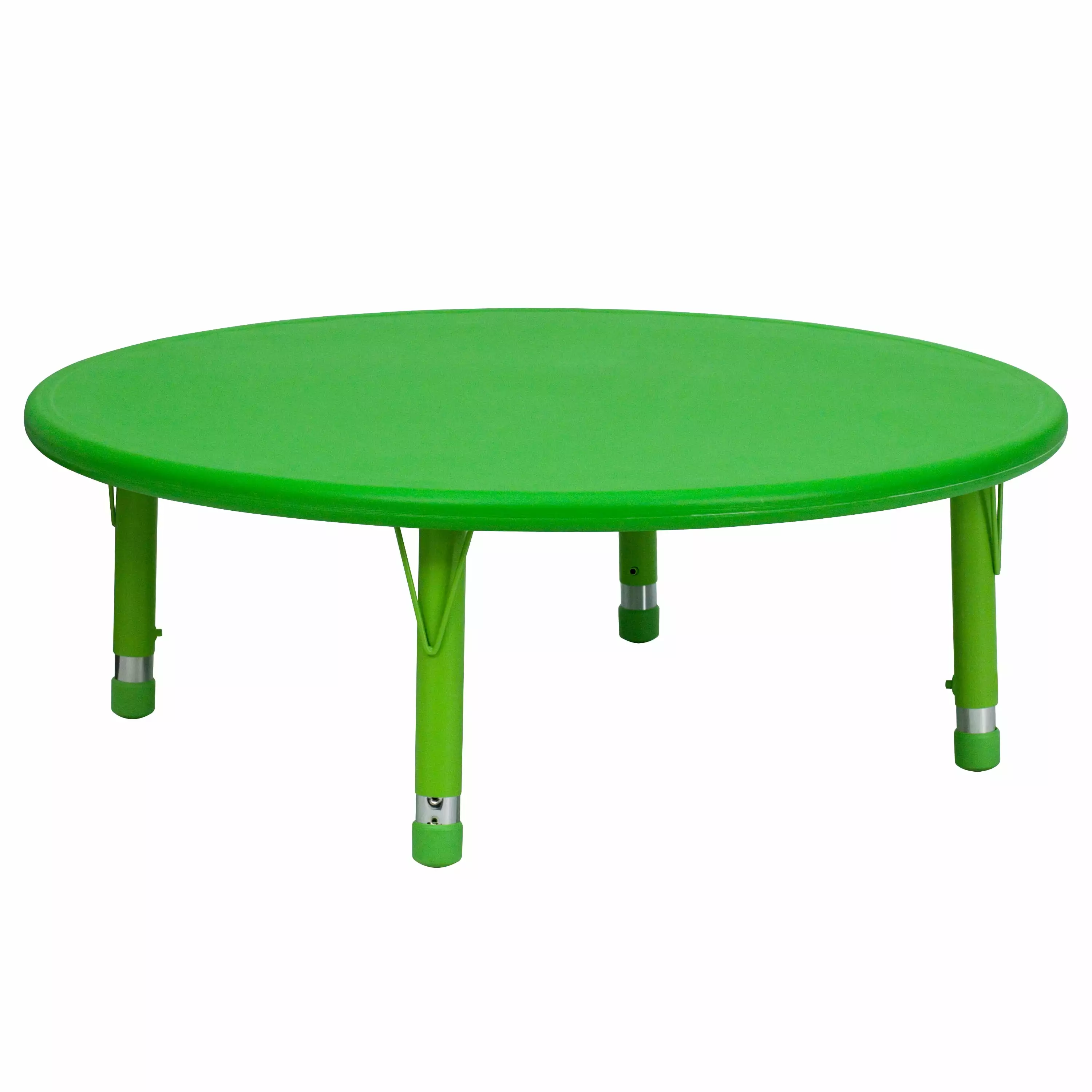 Flash Furniture 45 Inch Round Green Plastic Height Adjustable Activity Table