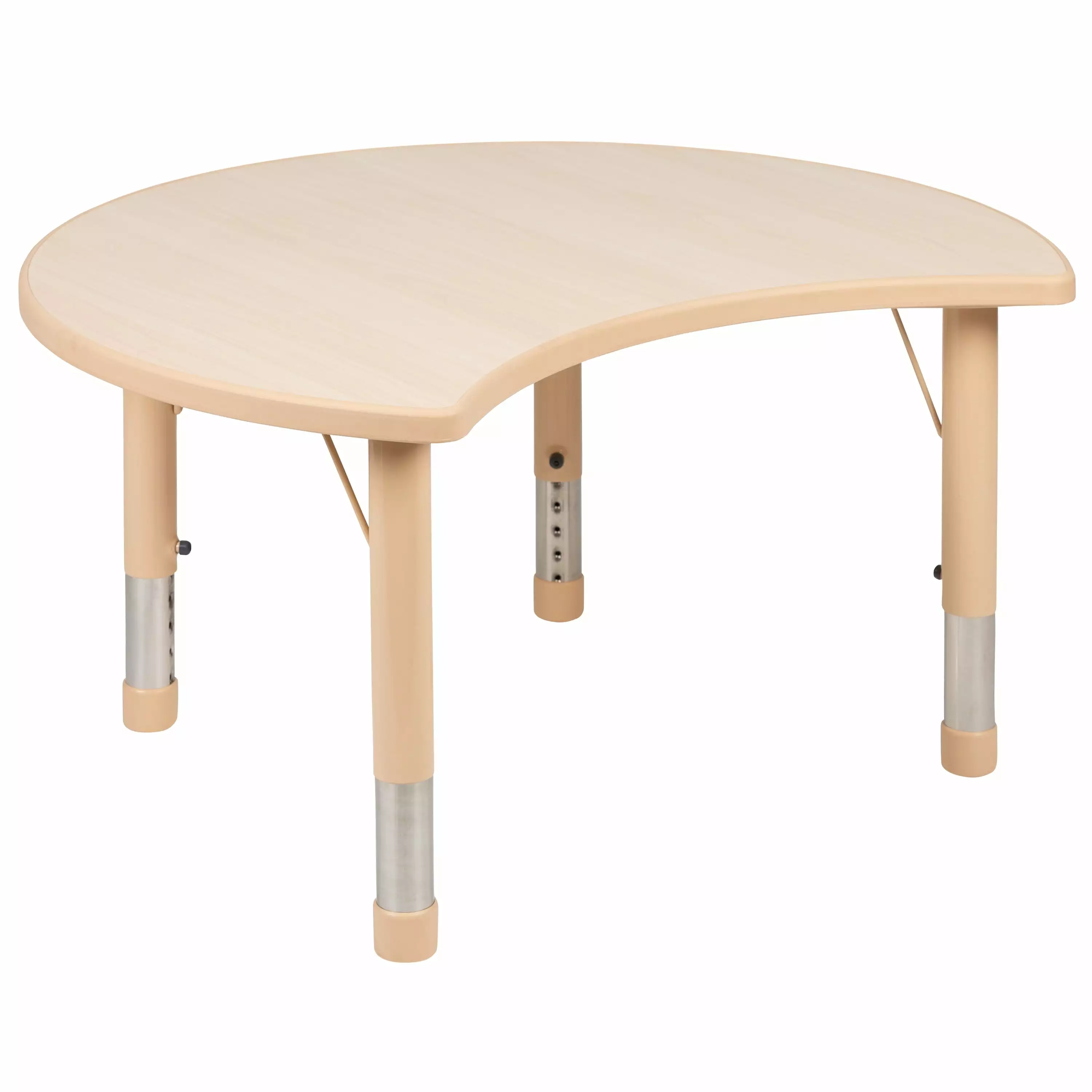 Flash Furniture Wren 25.125W x 35.5L Natural Plastic Height Adjustable Activity Table Kids
