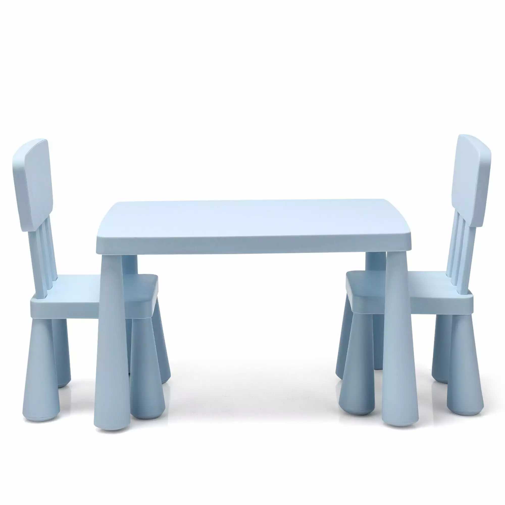 Gymax Toddler Activity Play Dining Study Desk Kids Table 2 Chairs Set Baby Gift Blue