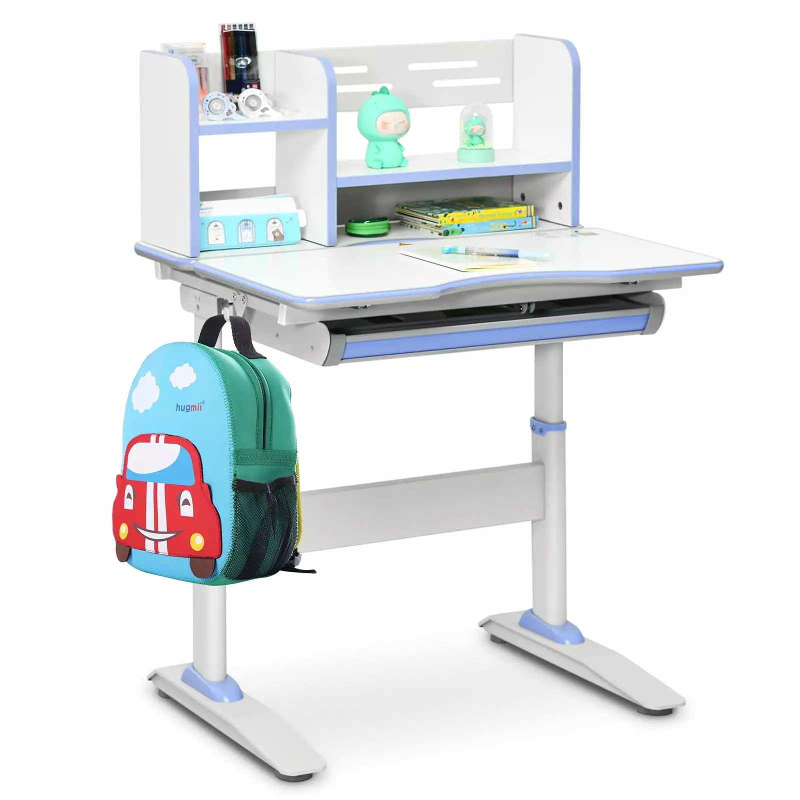 Infans Kids Writing Desk Student Study Table Height Adjustable Tilt Desktop