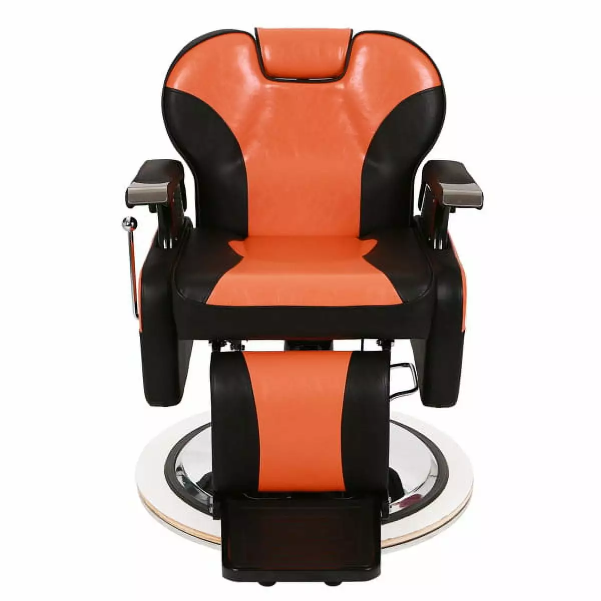 Fithood PVC Leather Cover Barber Chair Iron Footrest - Orange