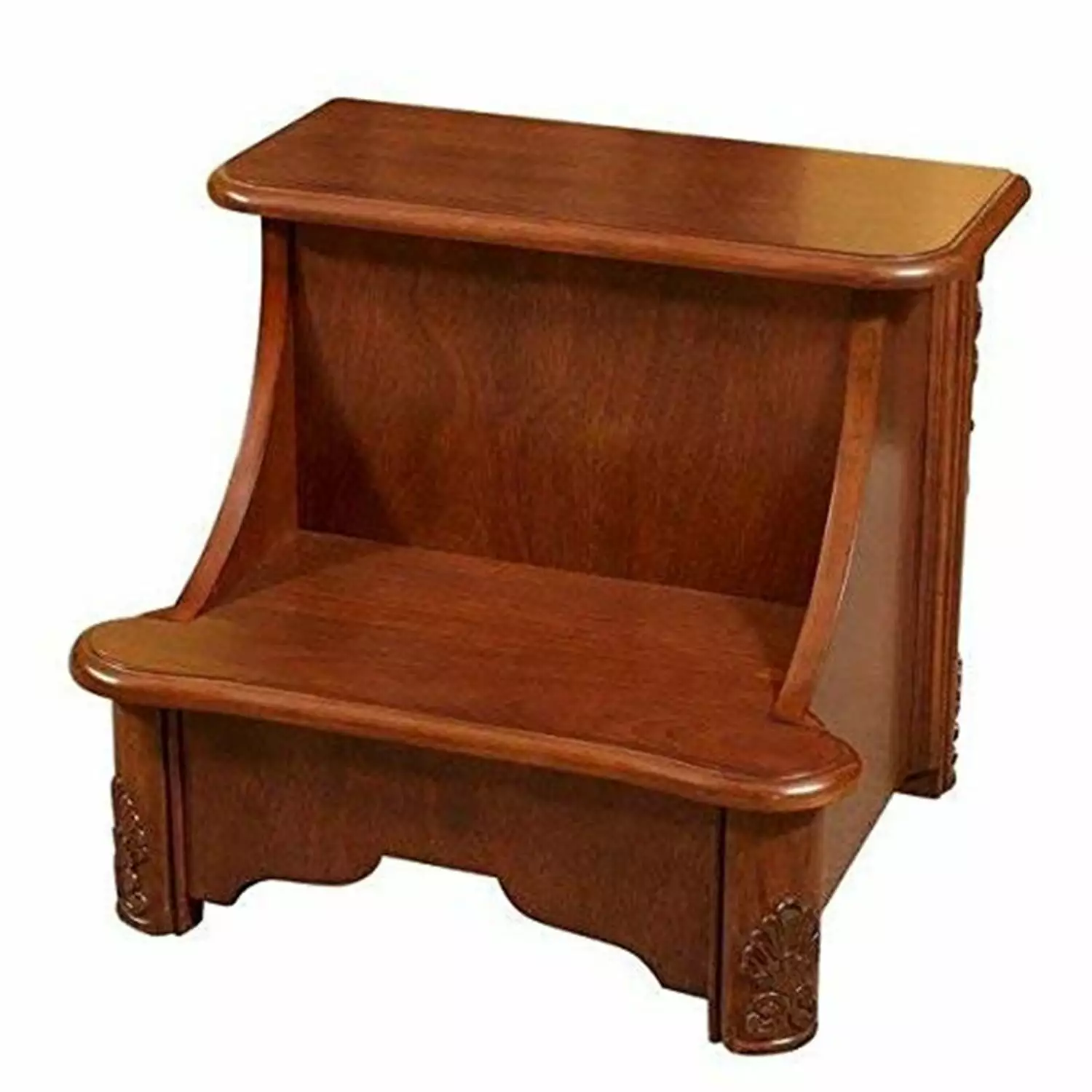 Linon Woodbury Wood Bed Steps Storage - Brown Staircase Beds