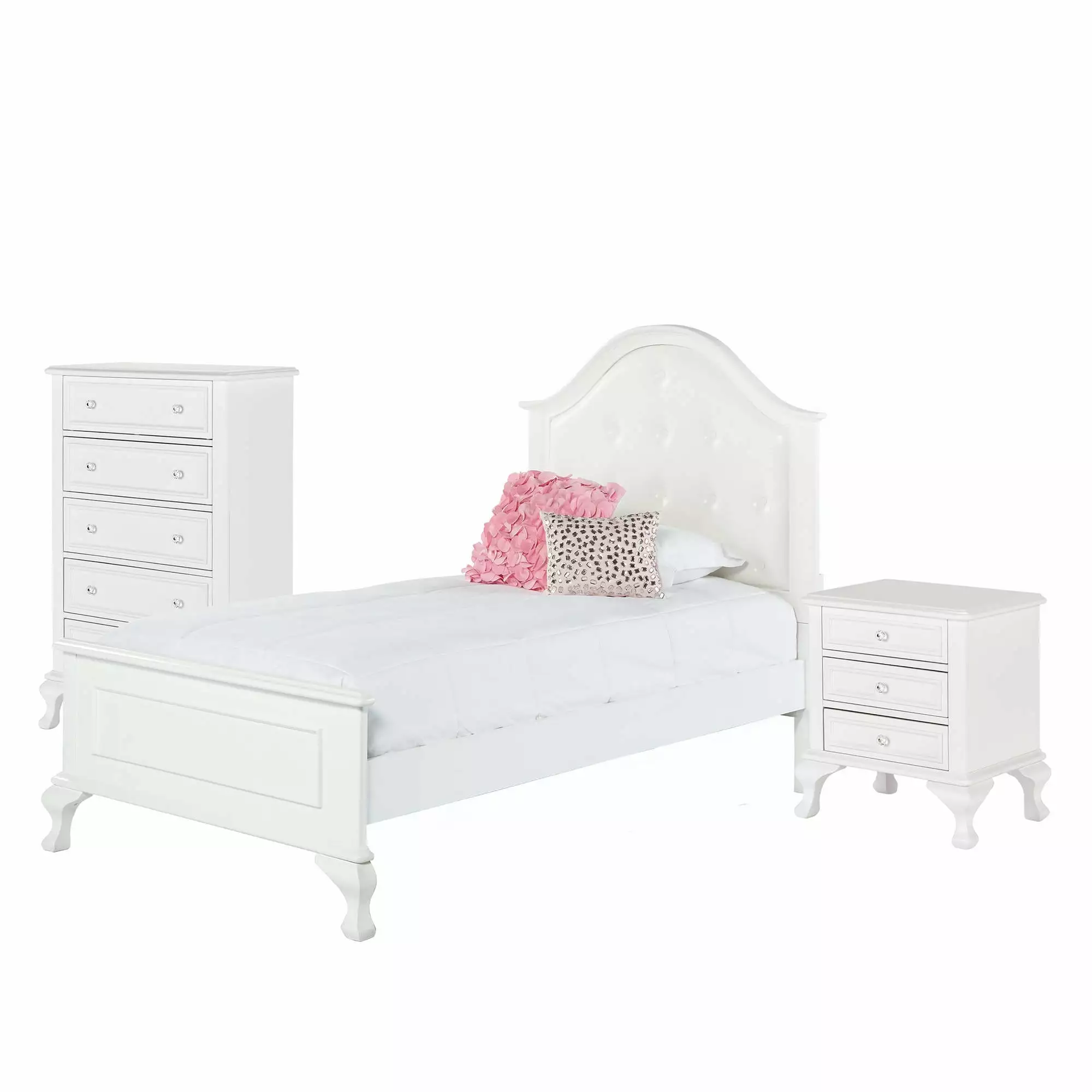 Picket Houtilize Jenna Twin Panel 3-Piece Bedroom Set Wood Furniture Picket House Furnishings