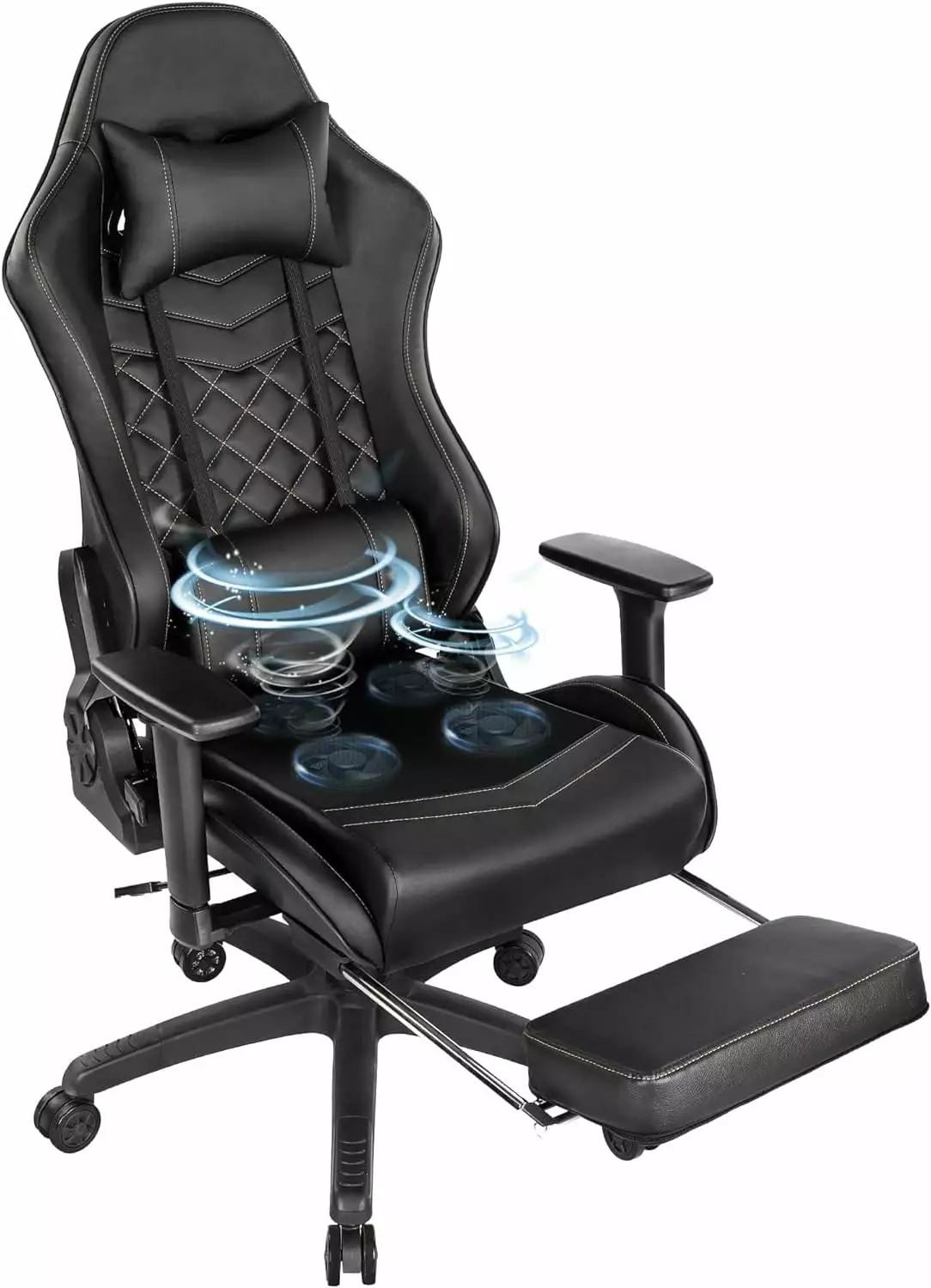 Gaming Chair Adults Seat Ventilation System - Thickened Cushion, Adjustable Armrest, and Massage - Big and Tall Ergonomic ...