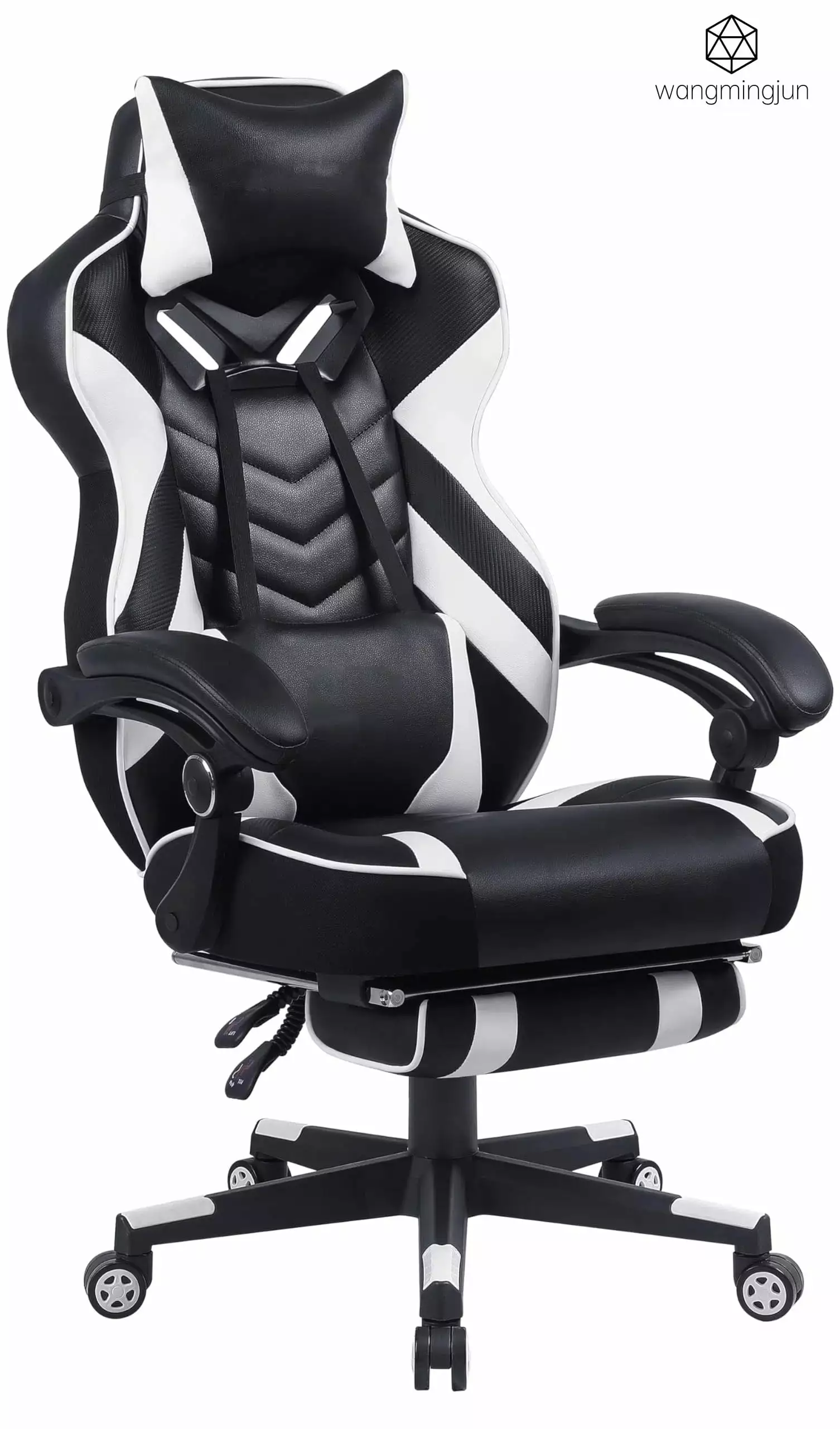 Gaming Chair Adults Computer Chair High Back Big and Tall Footrest and Massage FHWMZHX