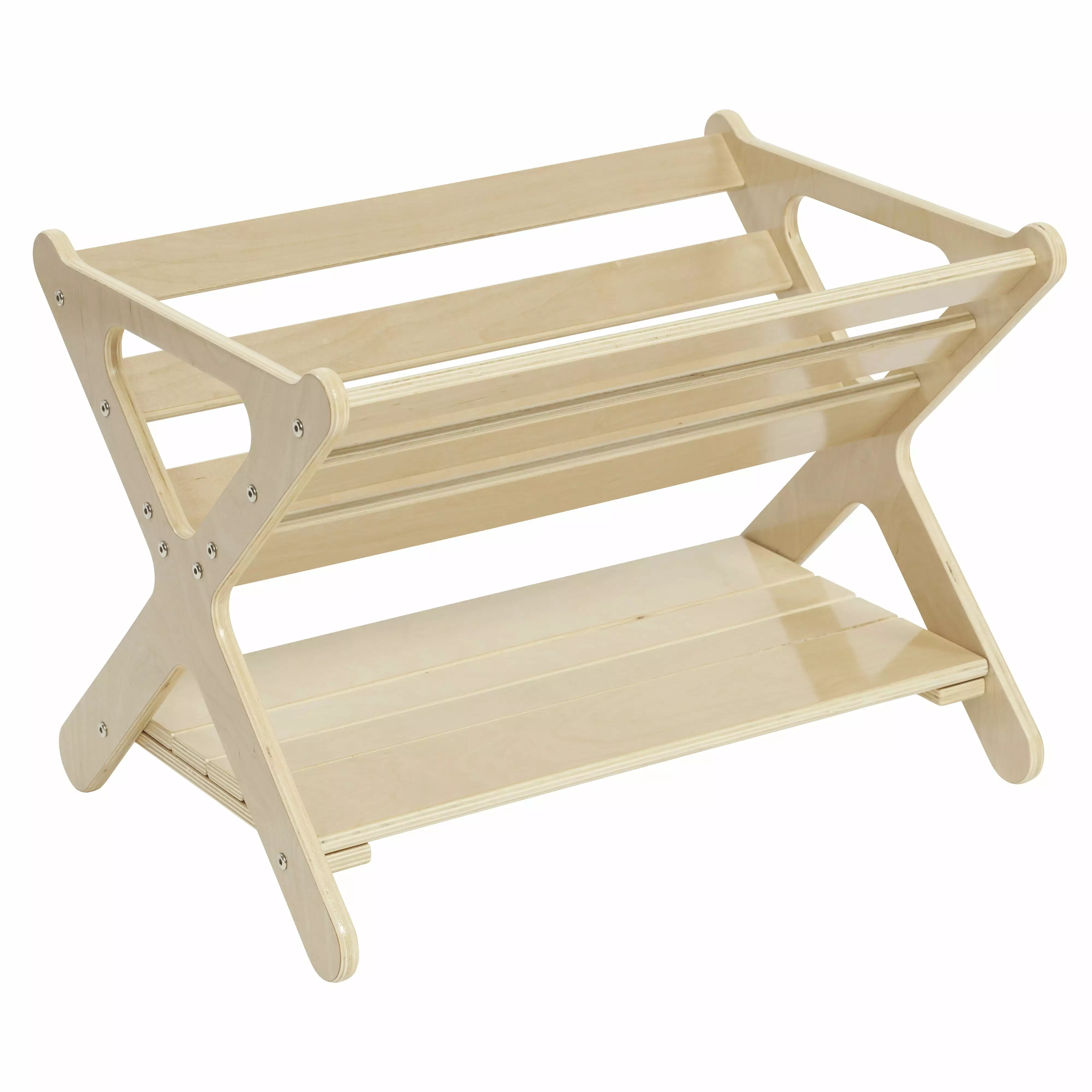 ECR4Kids Book Caddy Shelf Natural Finish Kids Room