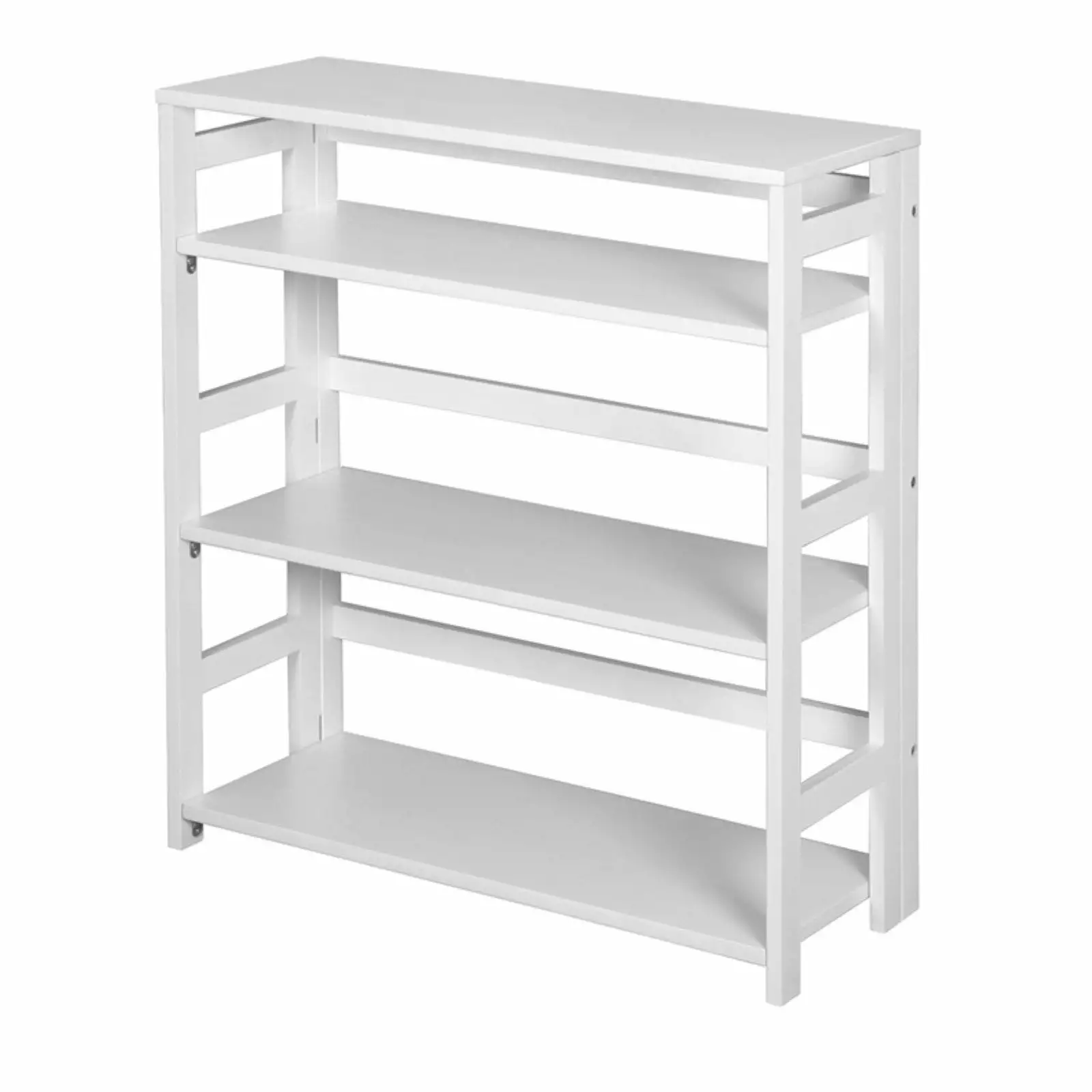 Regency Flip Flop 34 Inch 3 Shelf High Folding Bookcase White