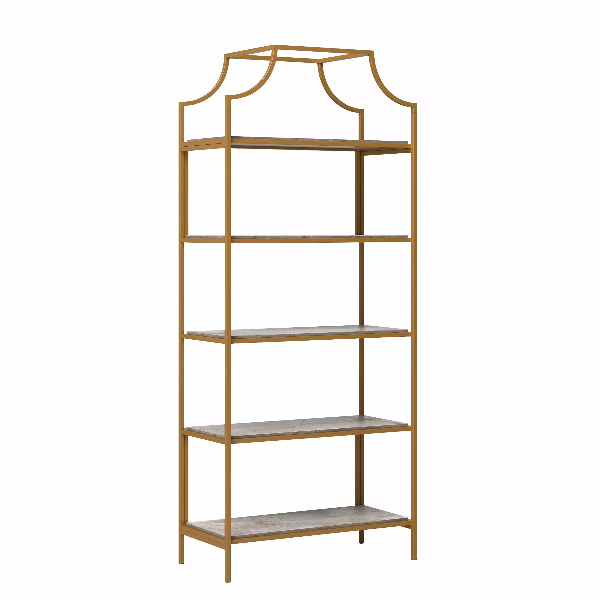 Sauder International Lux Bookcase Deco Stone Finish
