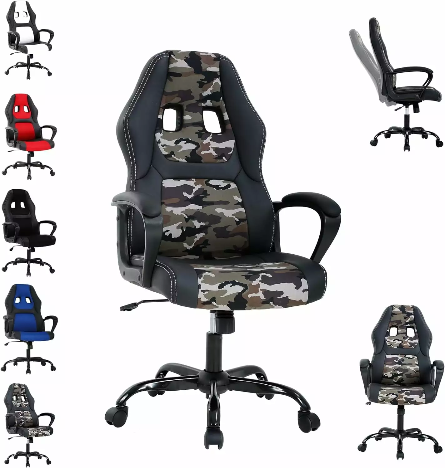 Ergonomic Video Chairs Computer Cheap Gaming Chair Adult High Back Massage Office Desk Chair Lumbar Adjustable Swivel Supp...