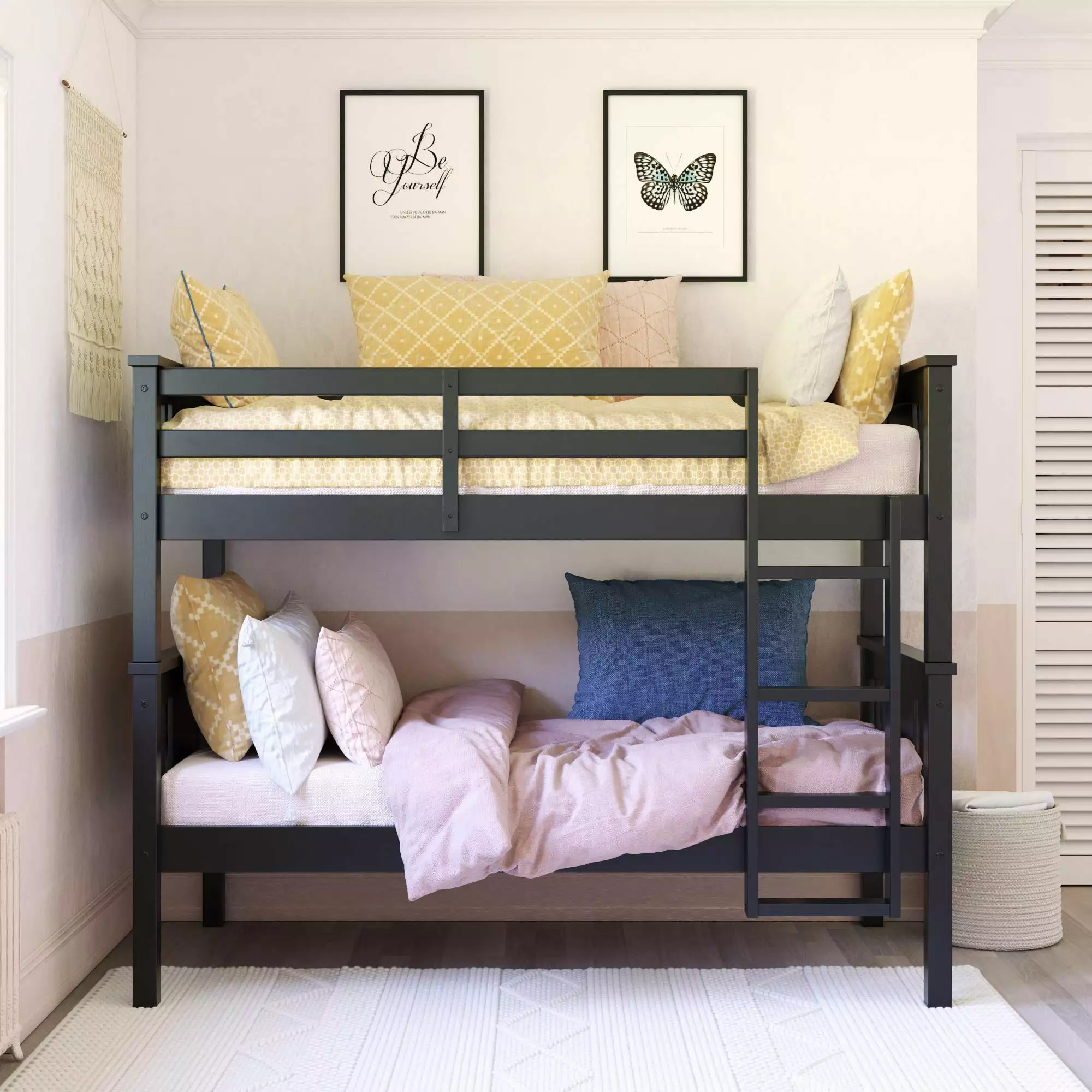 Better Homes & Gardens Flynn Twin Size Bunk Bed Kids Black