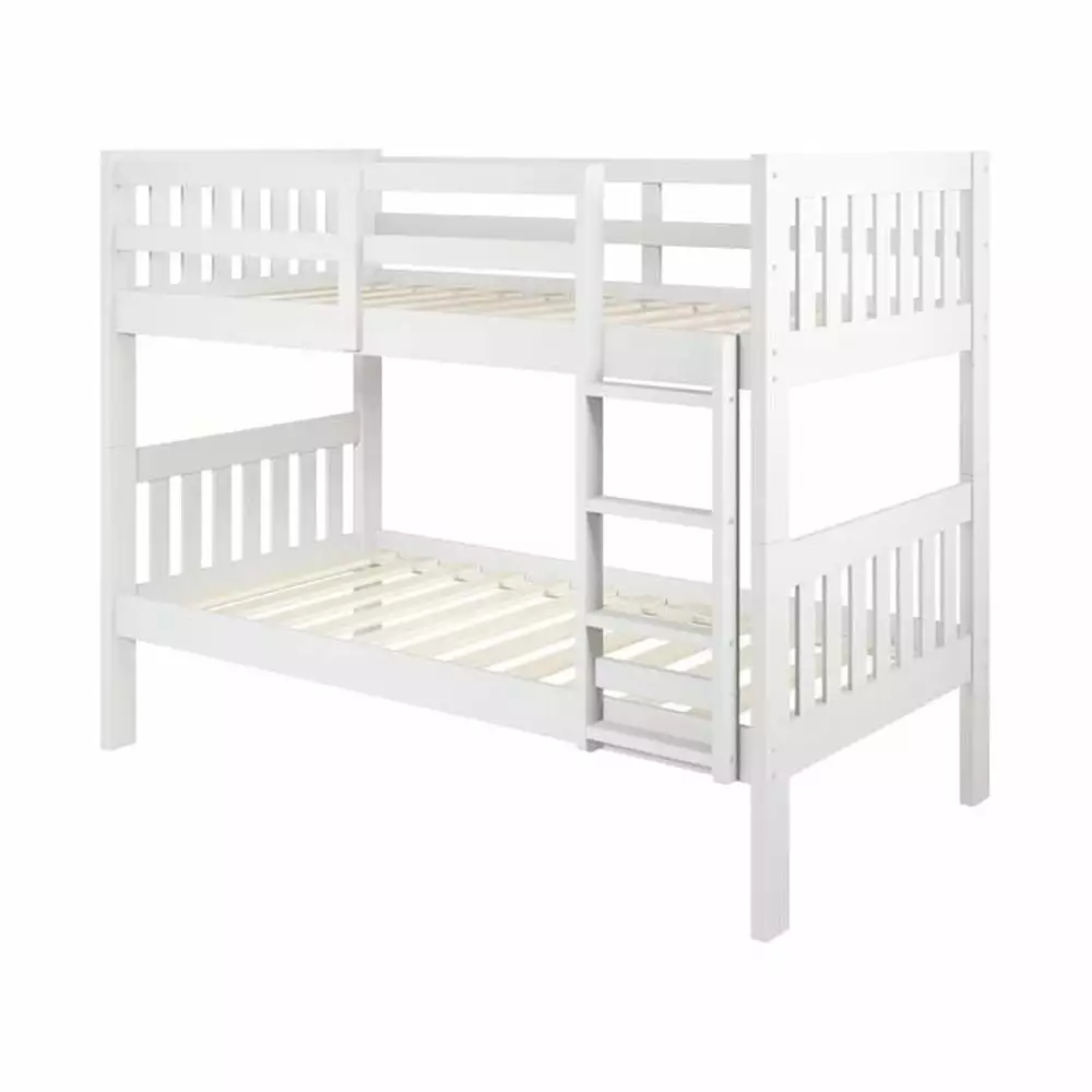 Donco Kids Austin Mission Twin over Twin White Bunkbed