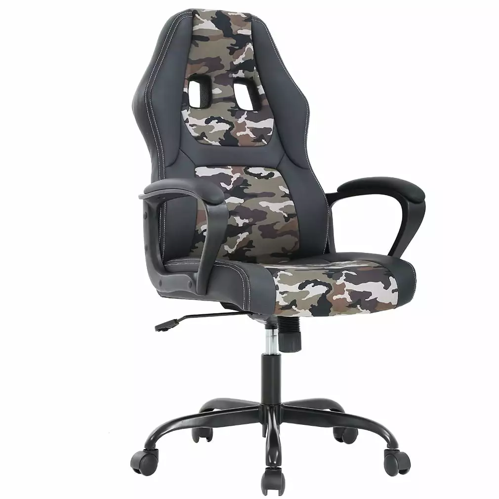 BestOffice Camo Ergonomic Gaming Chair Lumbar Support - Swivel Rolling Office Chair Men and Women