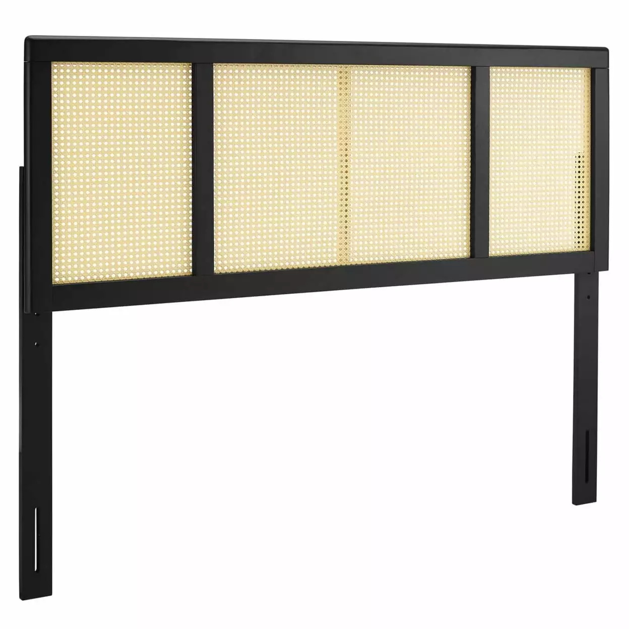 Delmare Cane King Headboard Black Modway