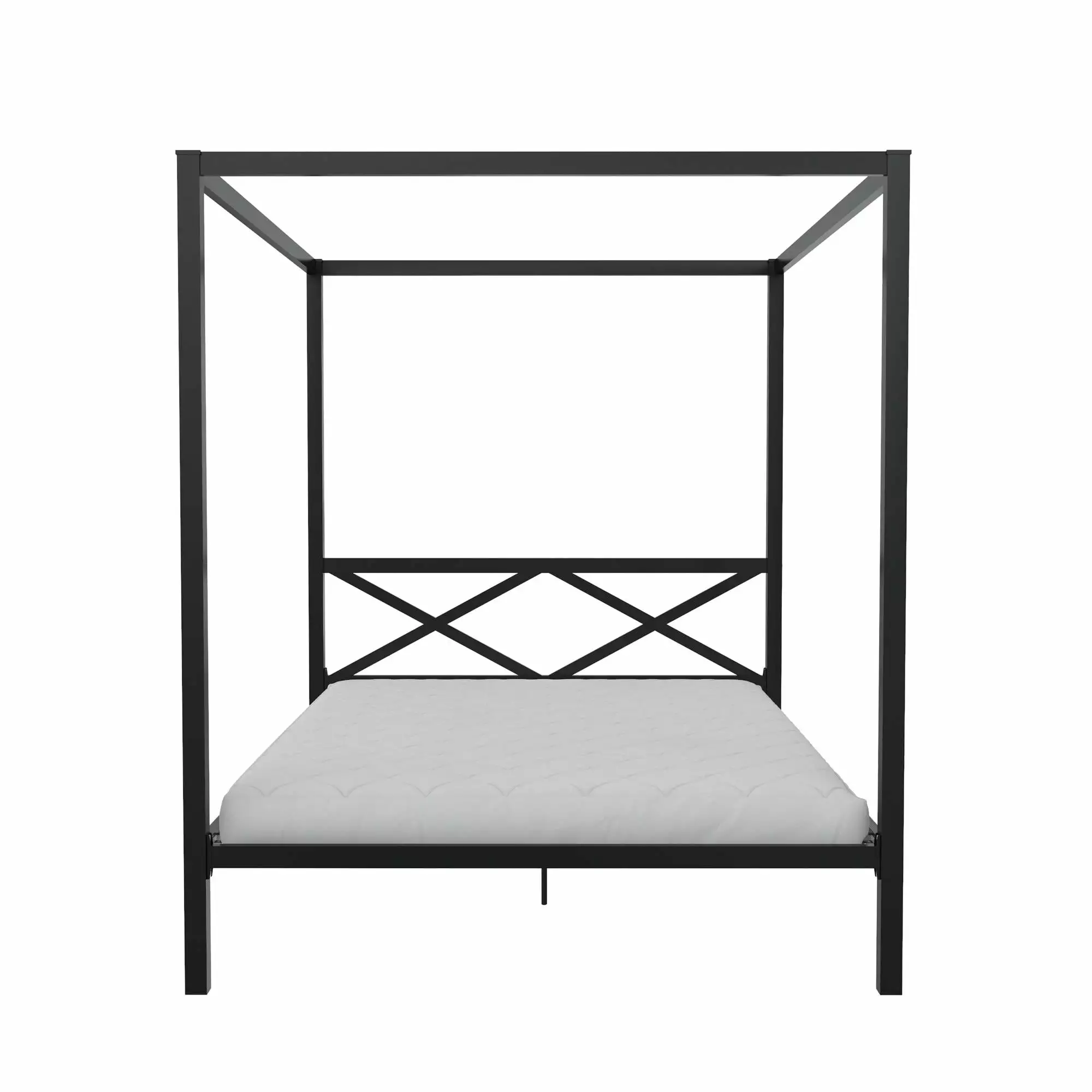 DHP Remna Queen Metal Canopy Bed Black