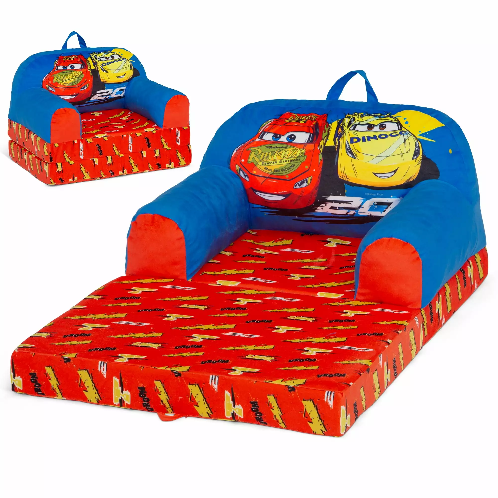Cars Cozee Buddy Flip-Out Chair Delta Children Blue Disney