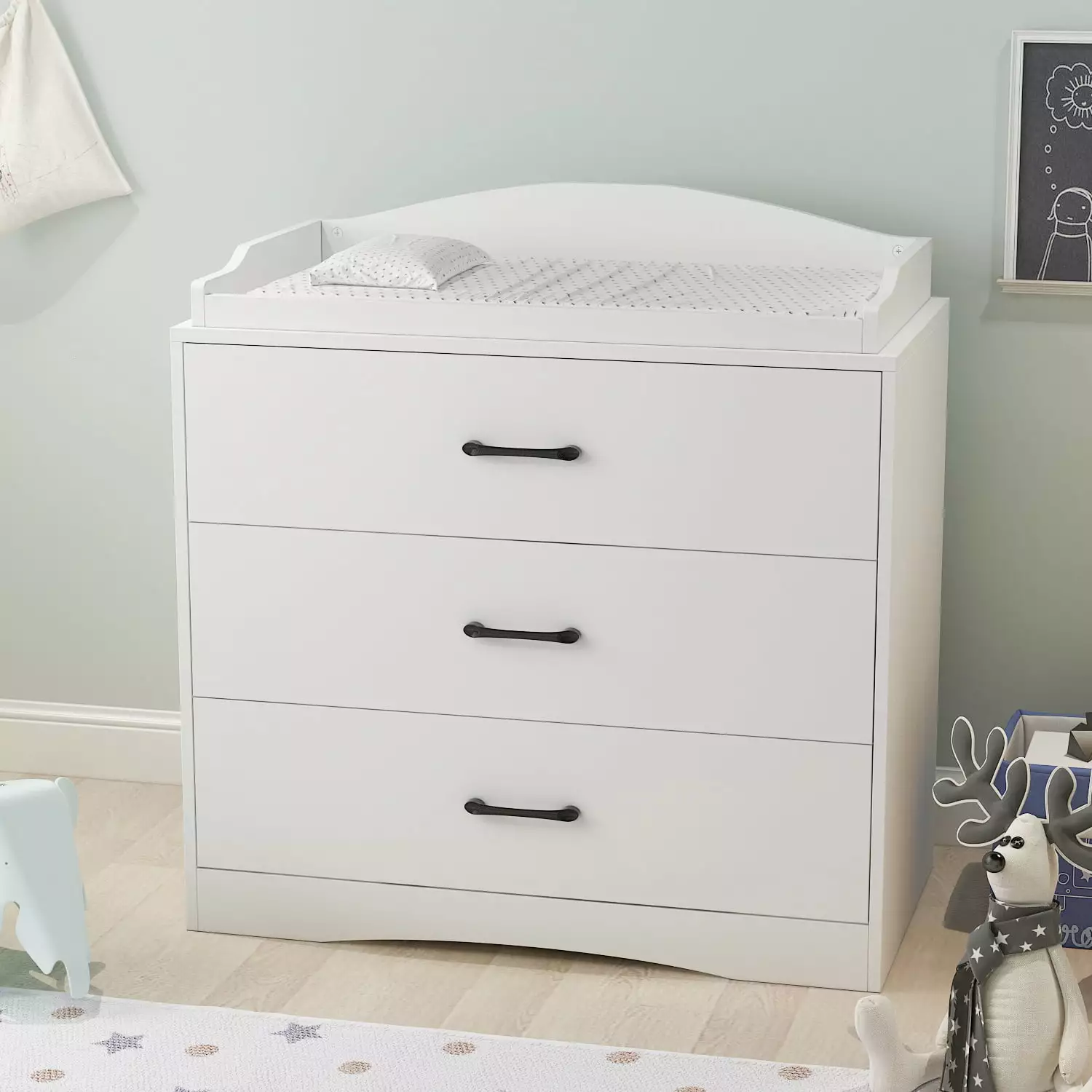 Ofey 3 Drawer Baby Dresser Changing Table Dressers Bedroom Kids Wooden White