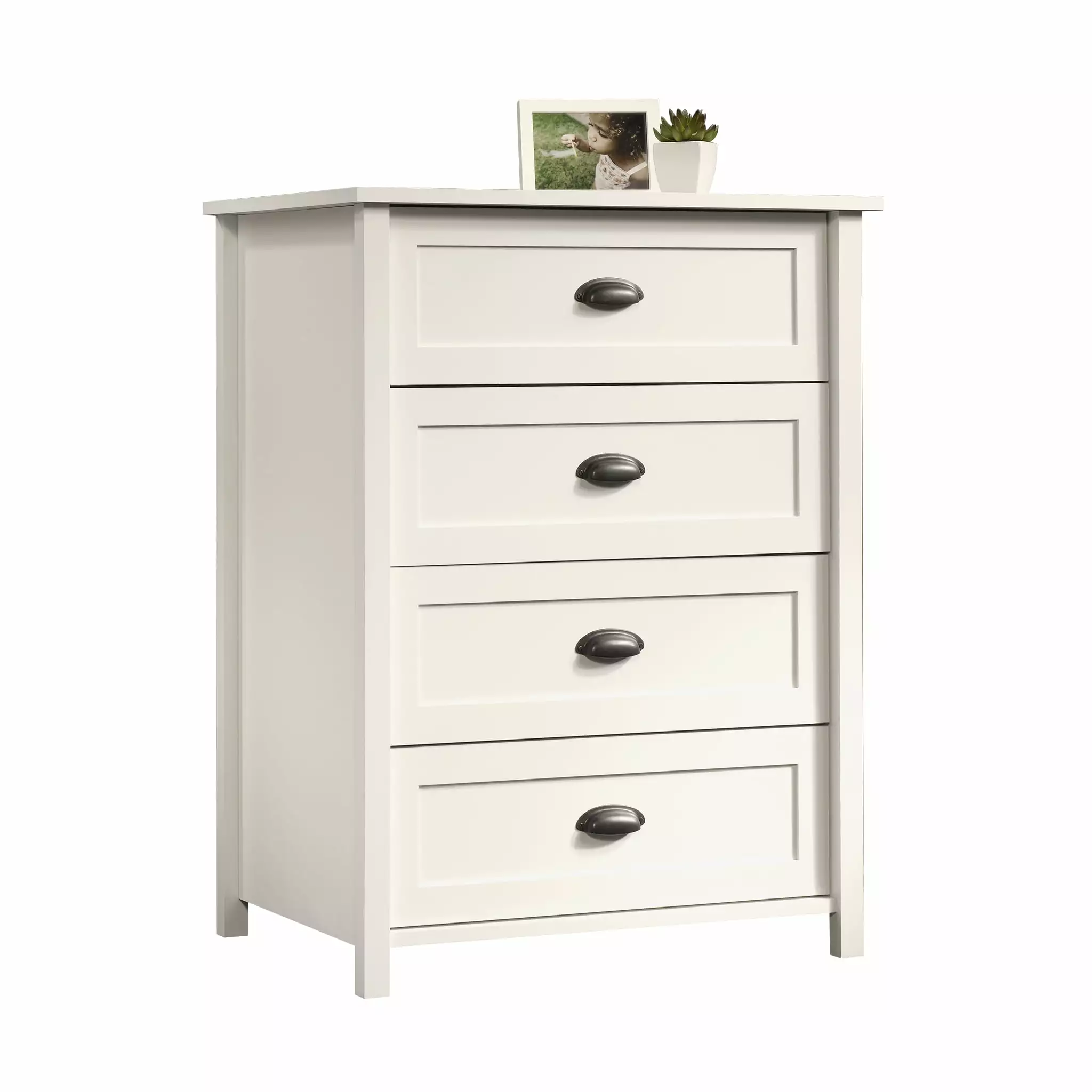 Sauder County Line 4 Drawer Chest Soft White Finish