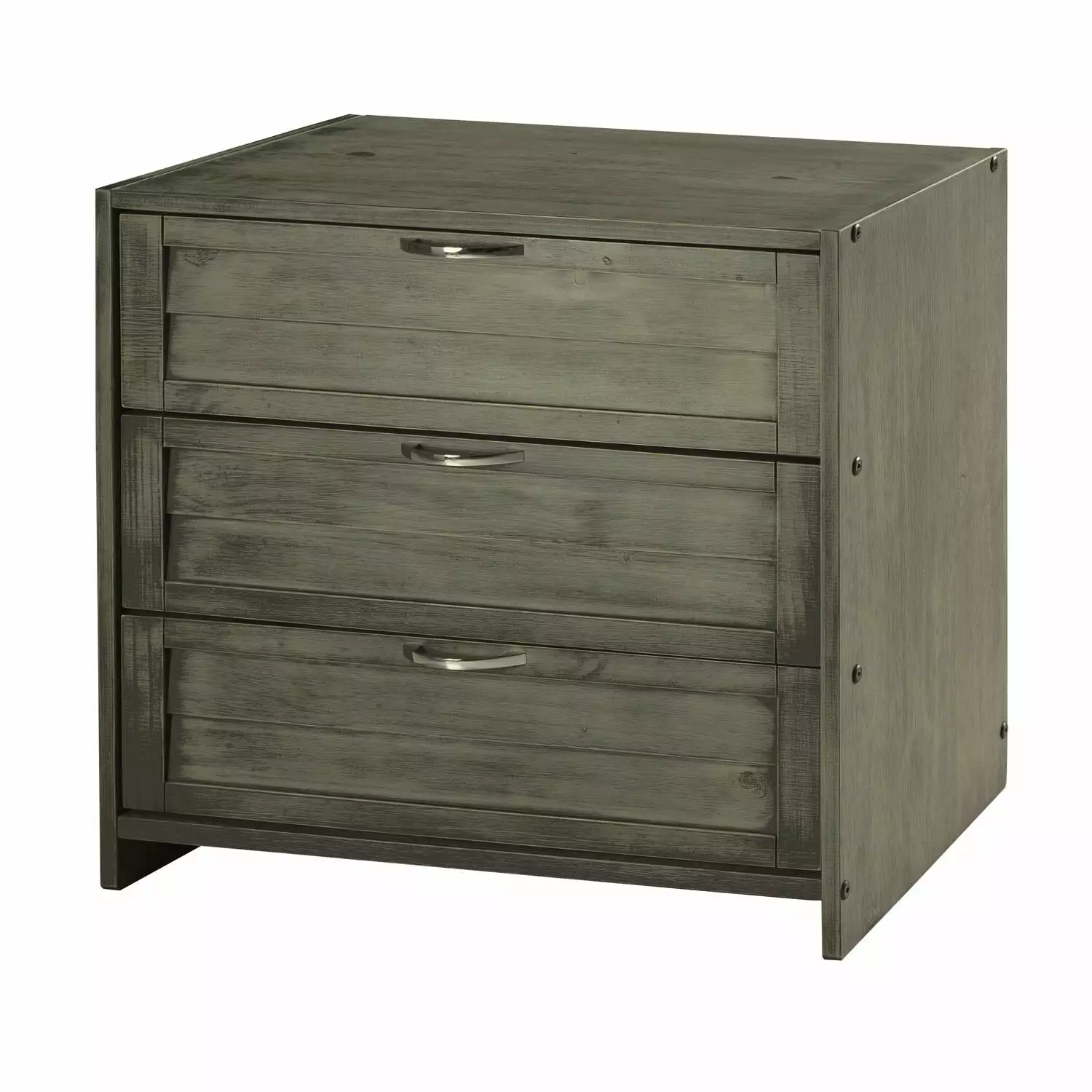 Donco Kids Louver Bed 3 Drawer Chest Antique Grey