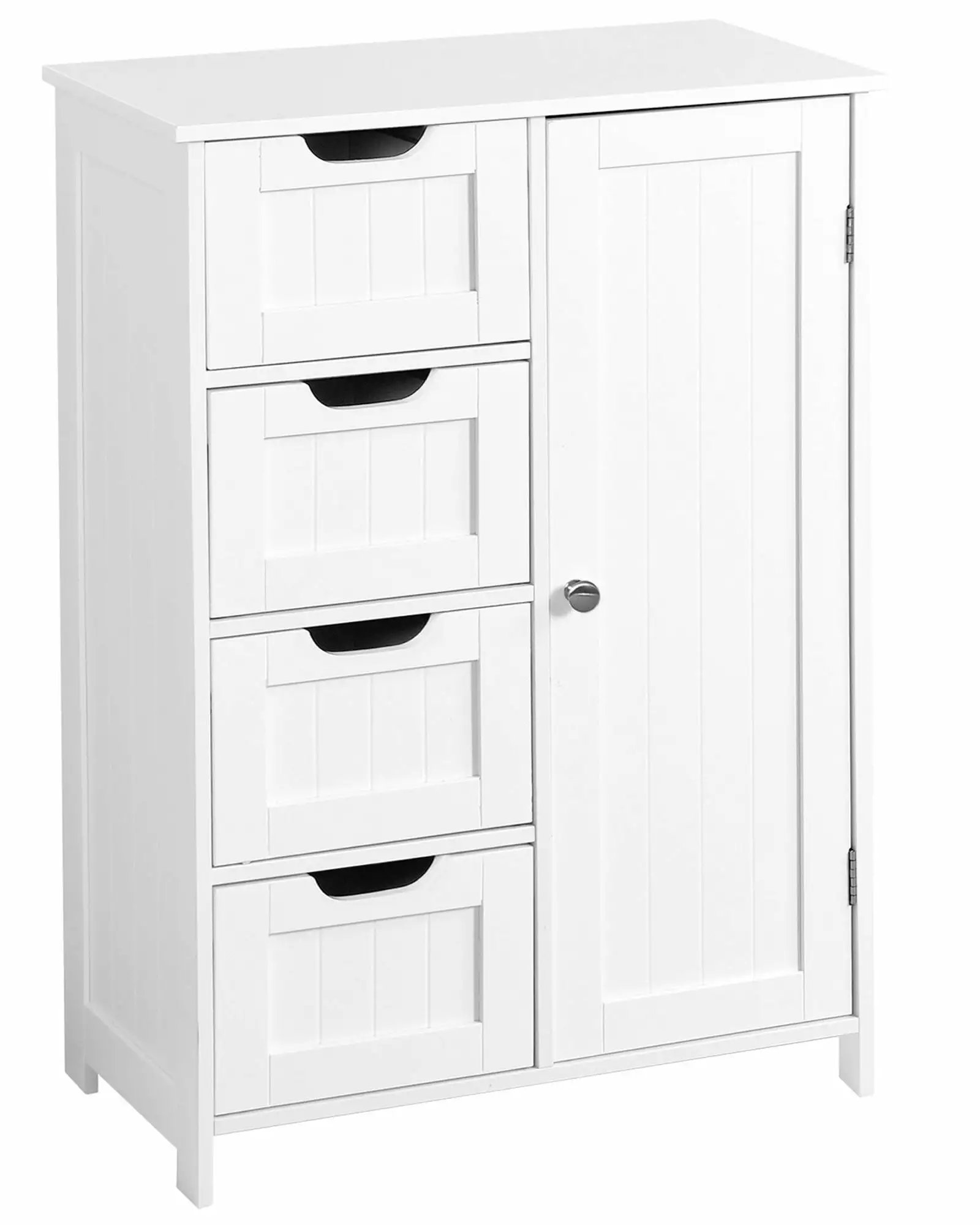 White Dresser Bedroom 4-Drawer Wood Chest Drawers Modern Storage Cabinet Kids Room Bathroom Closet Entryway Swonuk