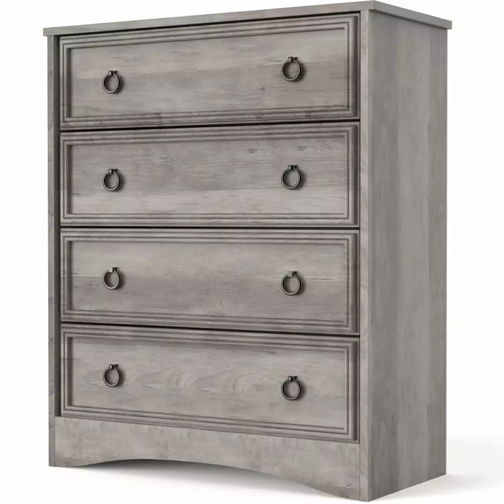Jiekair Gray Dresser 4 Drawers Chest Home Room