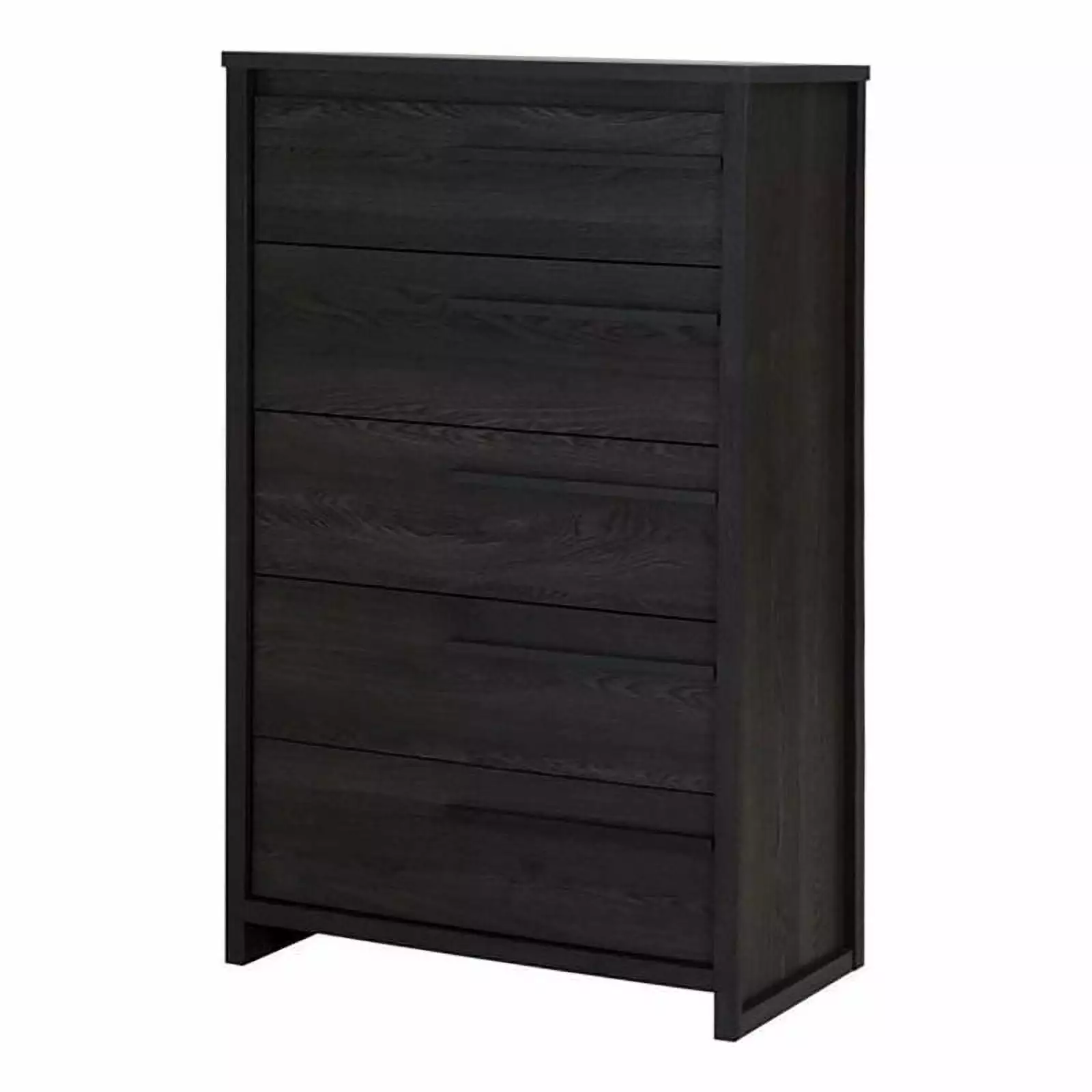 Pemberly Row Contemporary 5-Drawer Wood Indoor Chest Gray Oak - Stylish Storage Solution