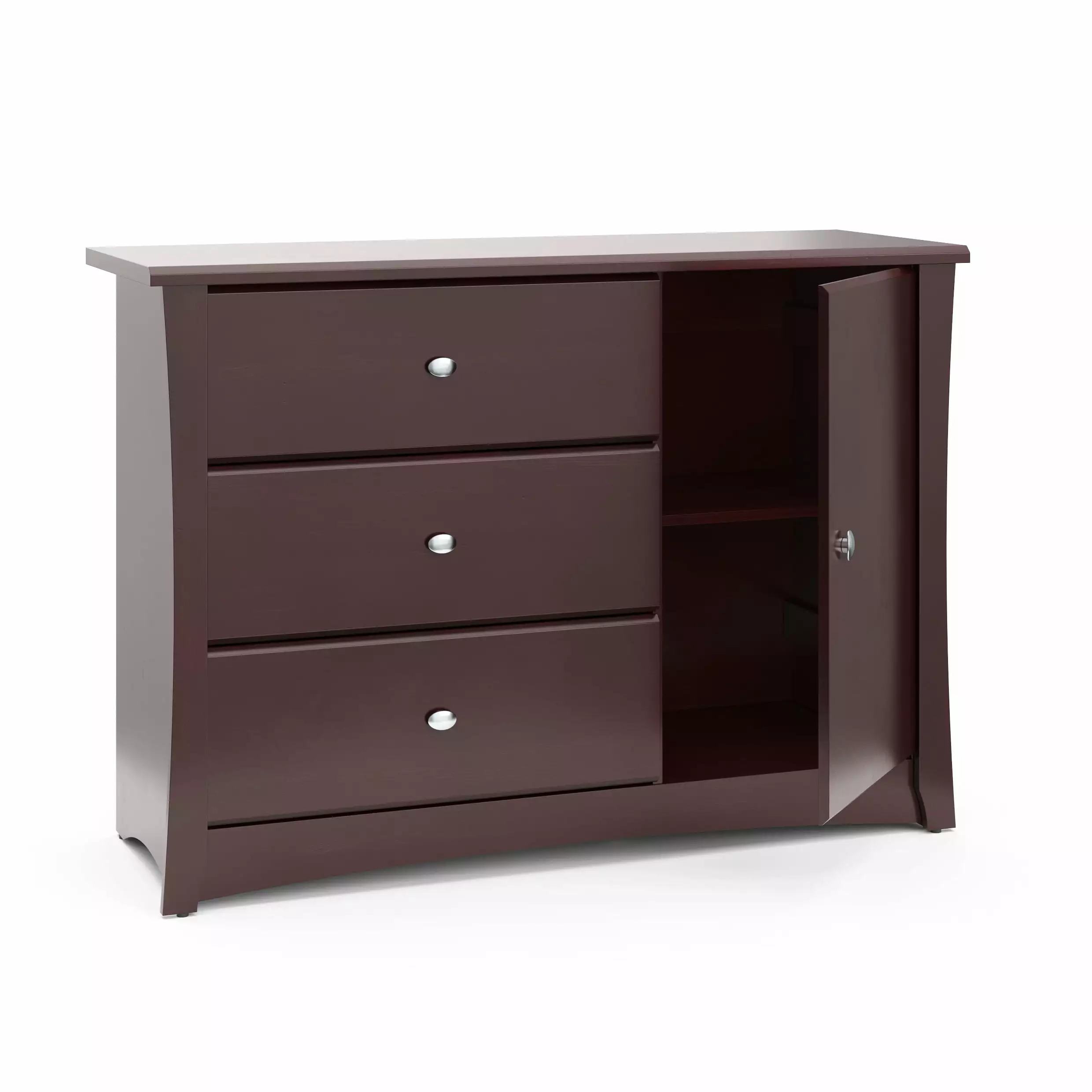 Storkcraft Crescent 3-Drawer Nursery Combo Dresser Espresso Baby Room