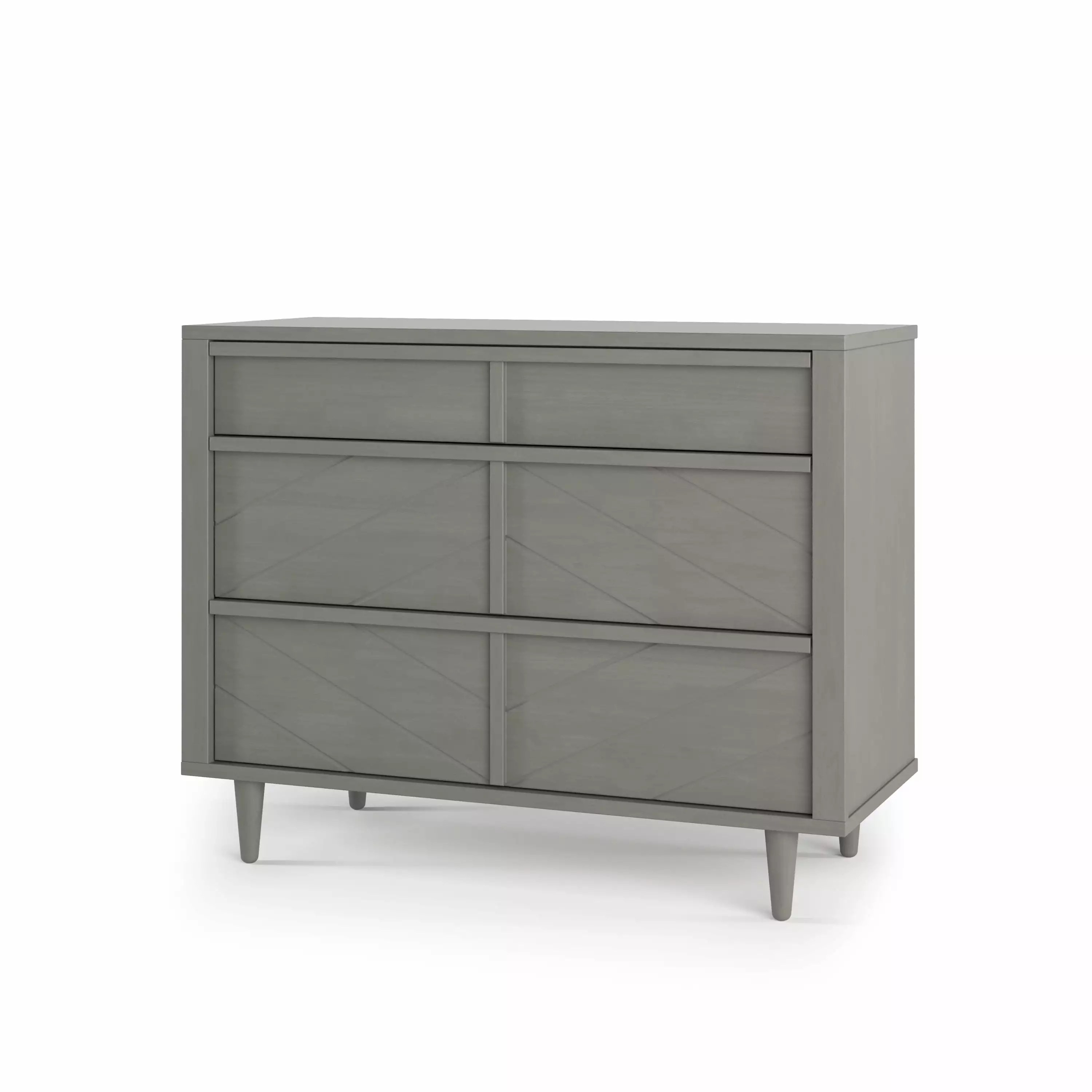 Lunar Gray 3 Drawer Dresser Surrey Hill - Minimalist and Functional Bedroom Storage Solution Child Craft