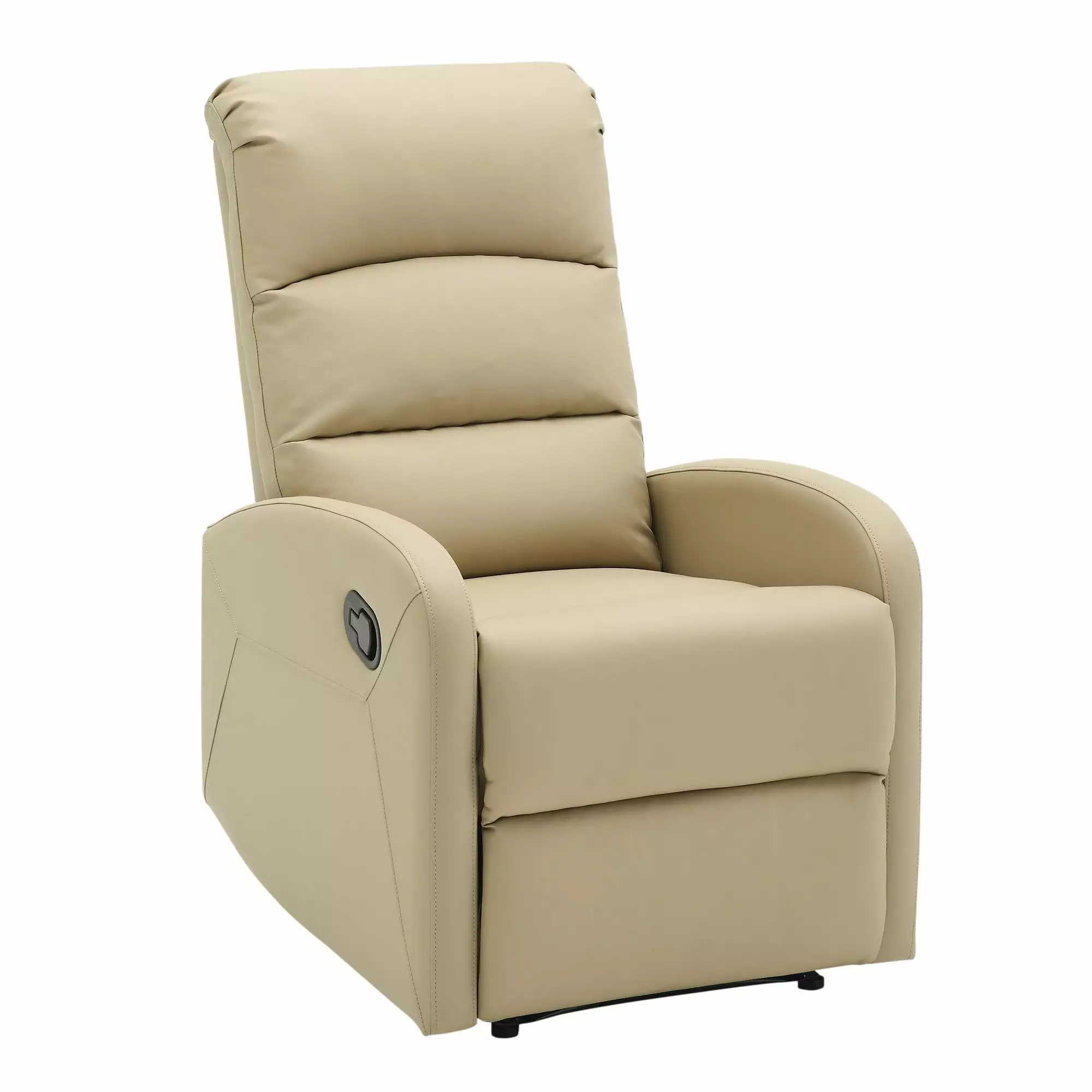LumiSource Dormi Recliner Beige Modern Fabric Design Small Spaces