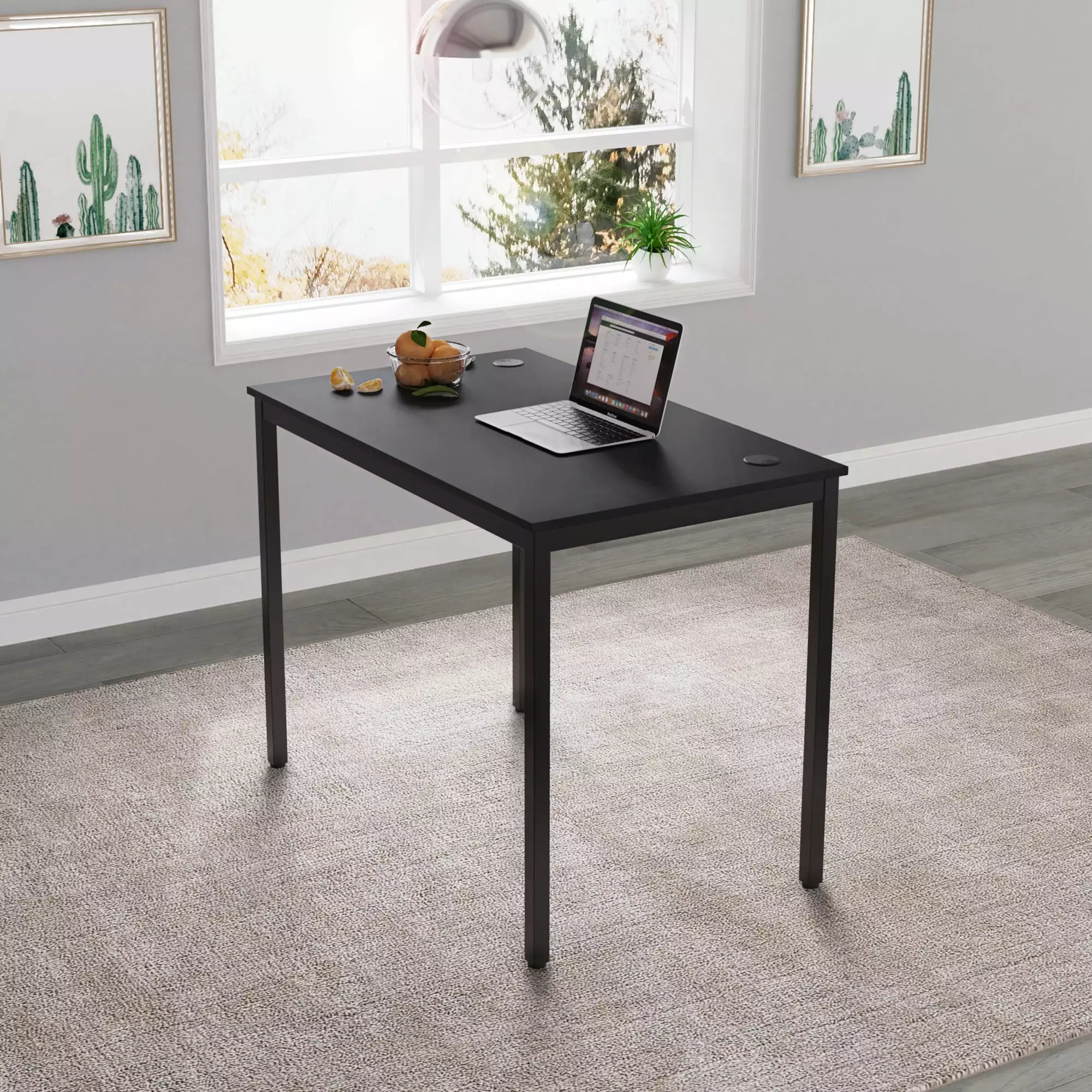 Eureka Ergonomic 39 Black Wood Home Office Student Computer Desk Small Area