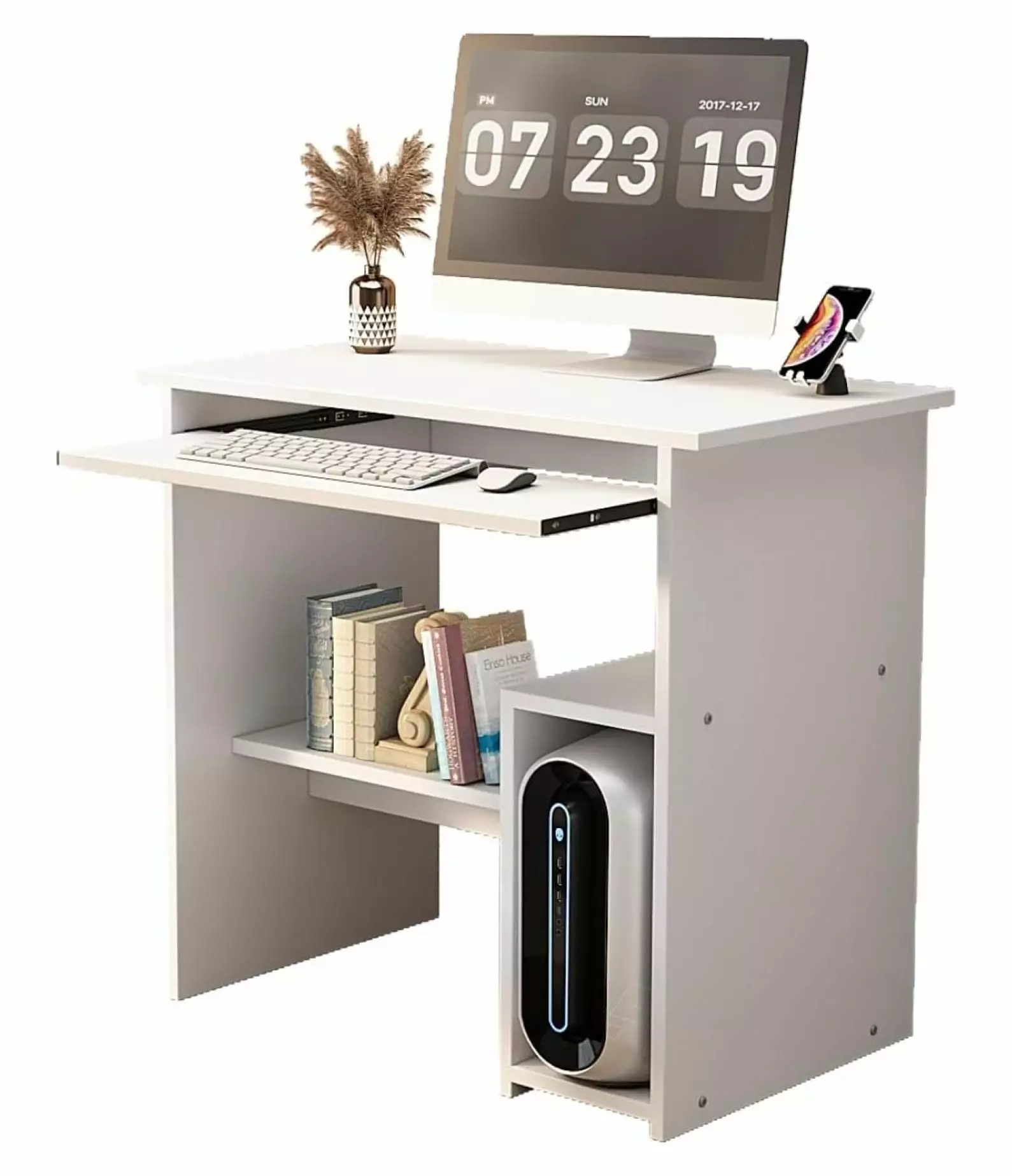 Desktop Computer Desk Laptop Study Table Office Desk Storage Drawer Shelves Keyboard Tray Small Student Desks Gaming Compu...