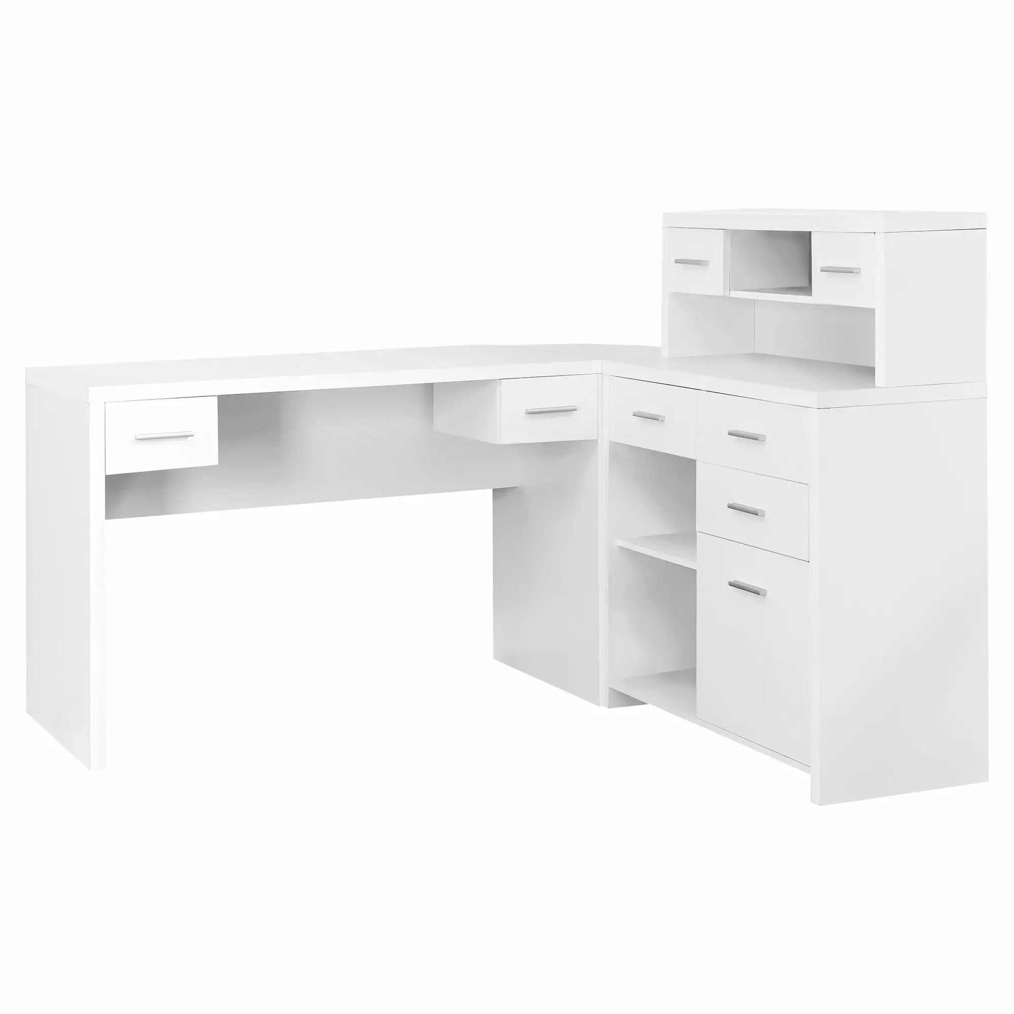 HomeRoots 45 Inch White Particle Board and Laminate Computer Desk