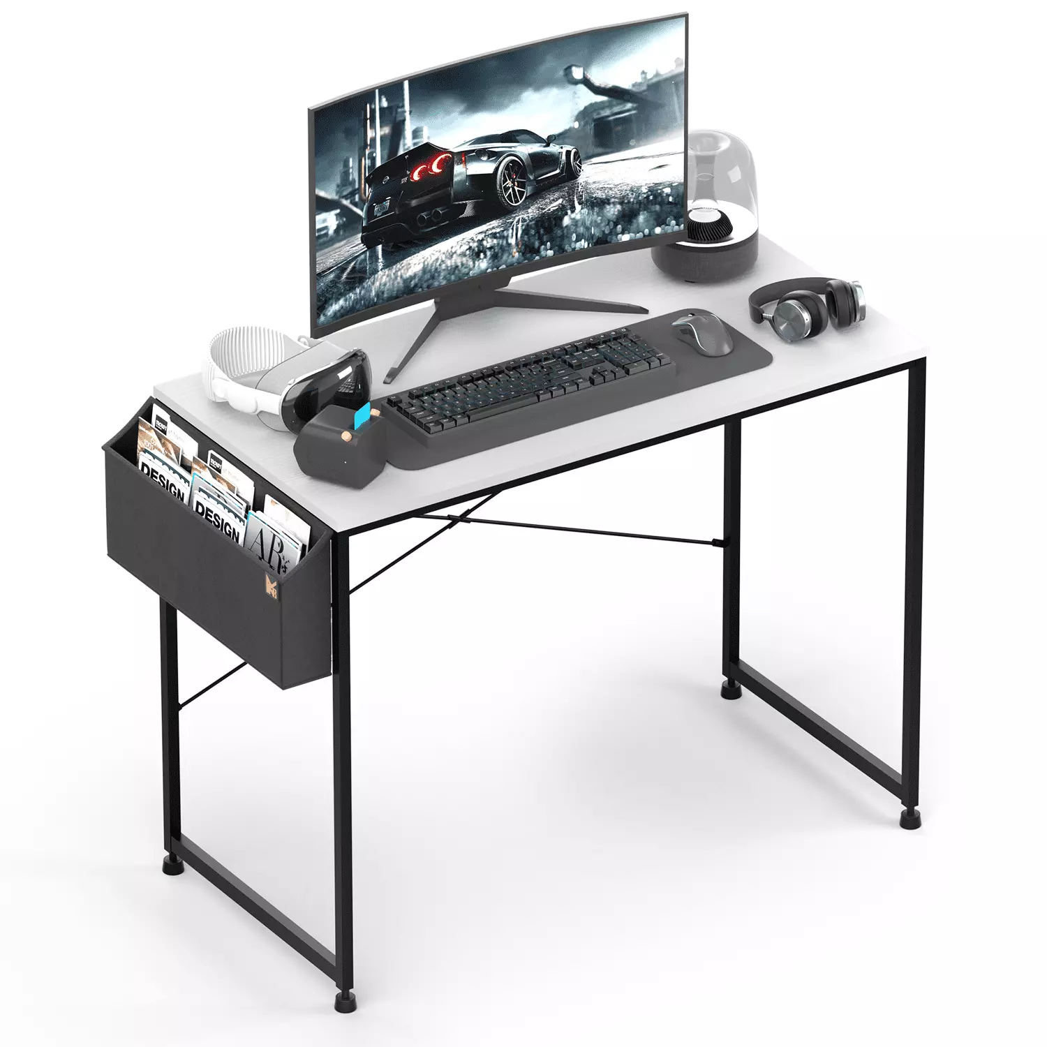 MoNiBloom Computer Desk 40 Inches Storage Bag - Student Laptop Writing Table Home Office