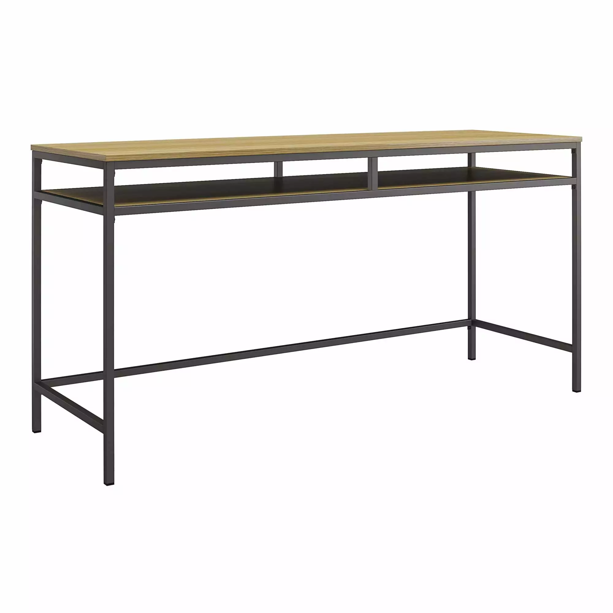 RealRooms Shadwick Computer Desk Graphite Gray Oak