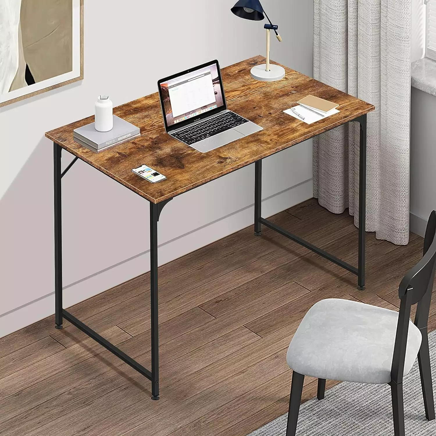 32 Inch Computer Desk Home Office Writing Desk Wood PC Study Table Work Desk Modern Simple Style Laptop Table Vintage shin...