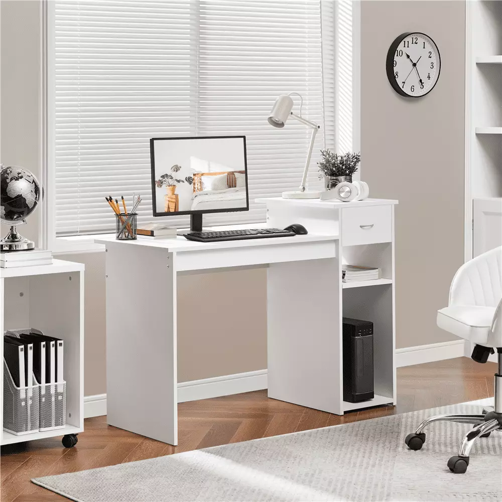 Yaheetech Computer Study Desk Drawer - Laptop Table Home Office Furniture