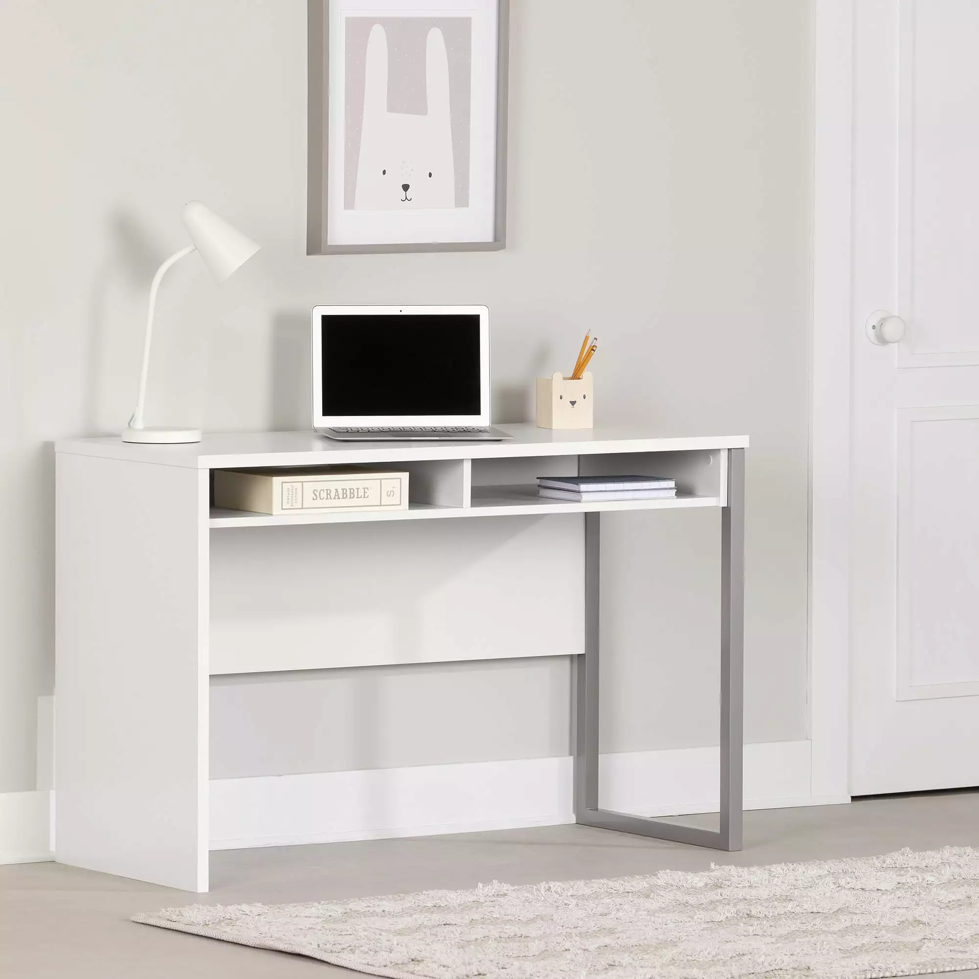 South Shore Hourra Contemporary Desk Pure White