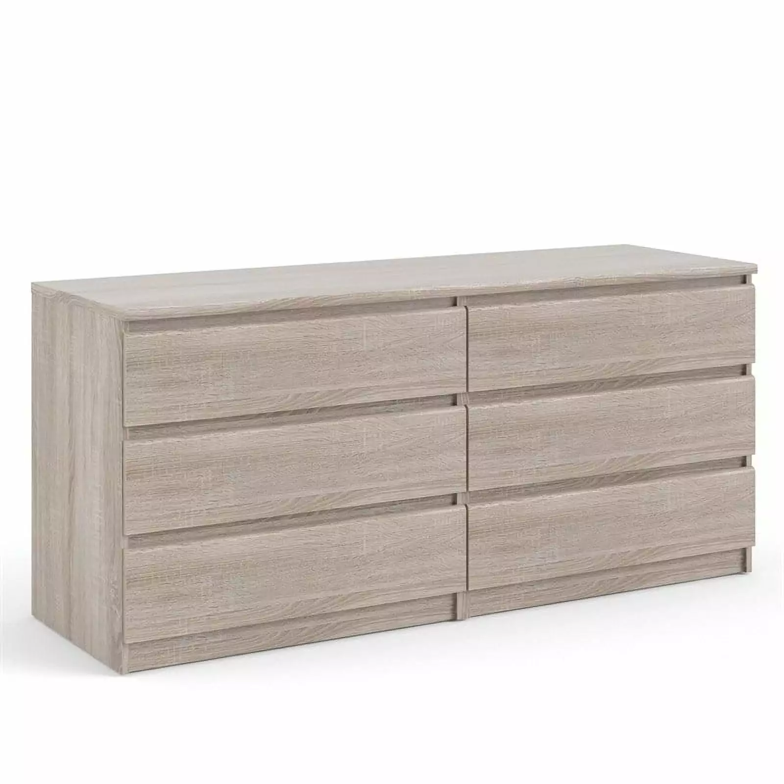 Cooper Contemporary 6 Drawer Double Dresser Truffle Finish Modern Bedroom Furniture