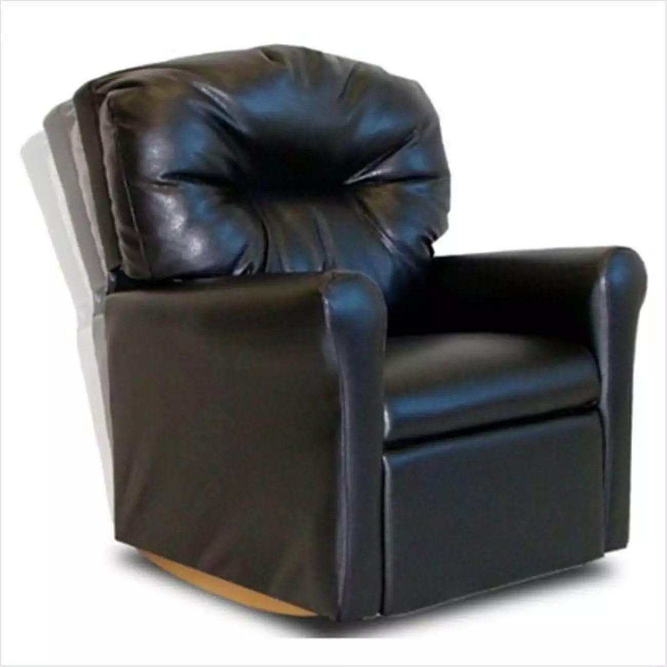 Dozydotes 11531 Contemporary Rocker Pecan Brown Leather Like