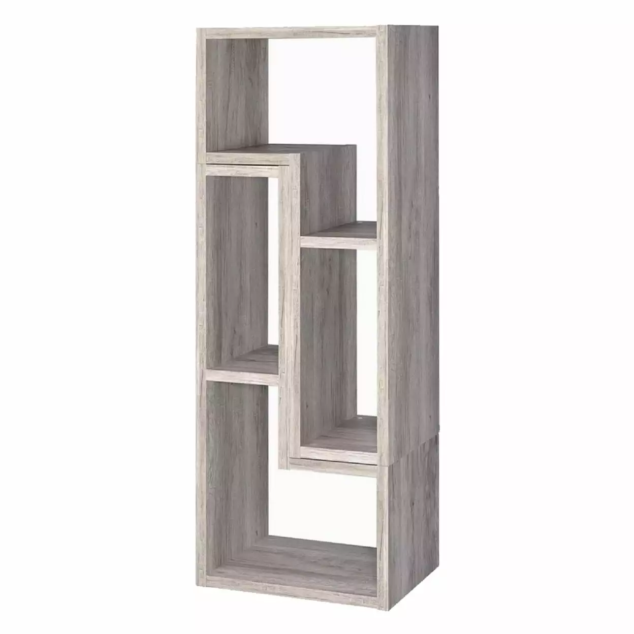 Velma Convertible Bookcase and TV Console Grey Driftwood Multi-Functional Furniture Coaster Company