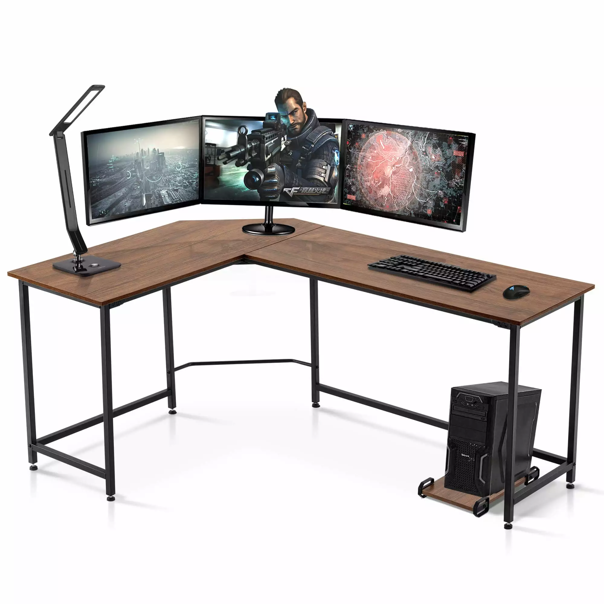 Mcombo Corner Desk L-Shape Computer Desk Home Office Furniture Gaming Desk Study Desk Small Space