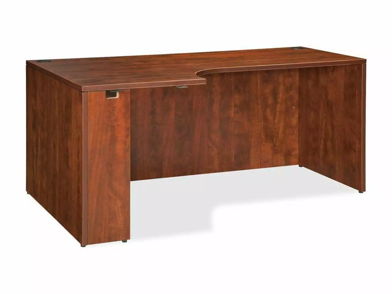 Lorell Left Corner Credenza 66x36x24x29-1/2 Cherry Office Storage Cabinet