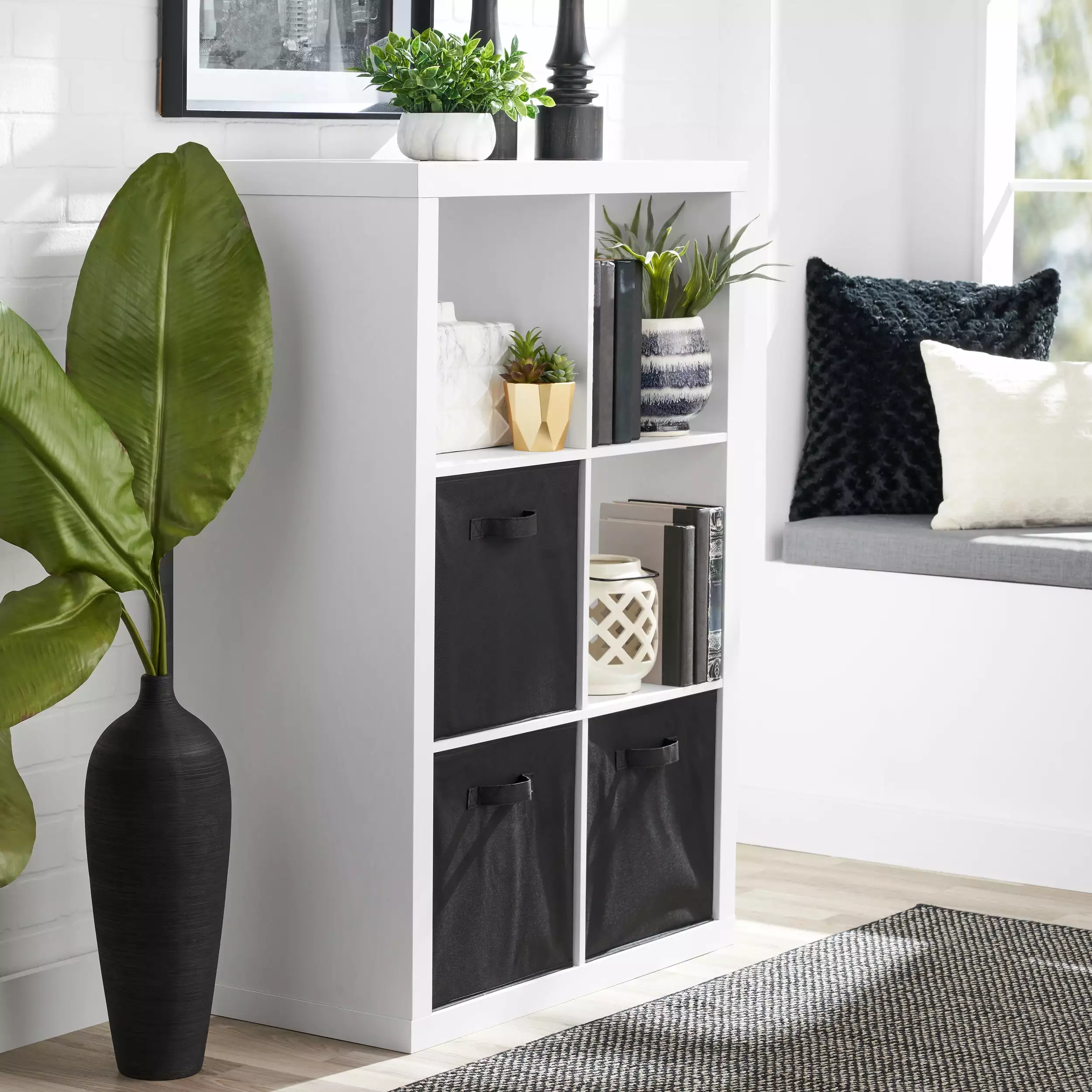 Better Homes & Gardens 6-Cube Storage Arranger Textured White