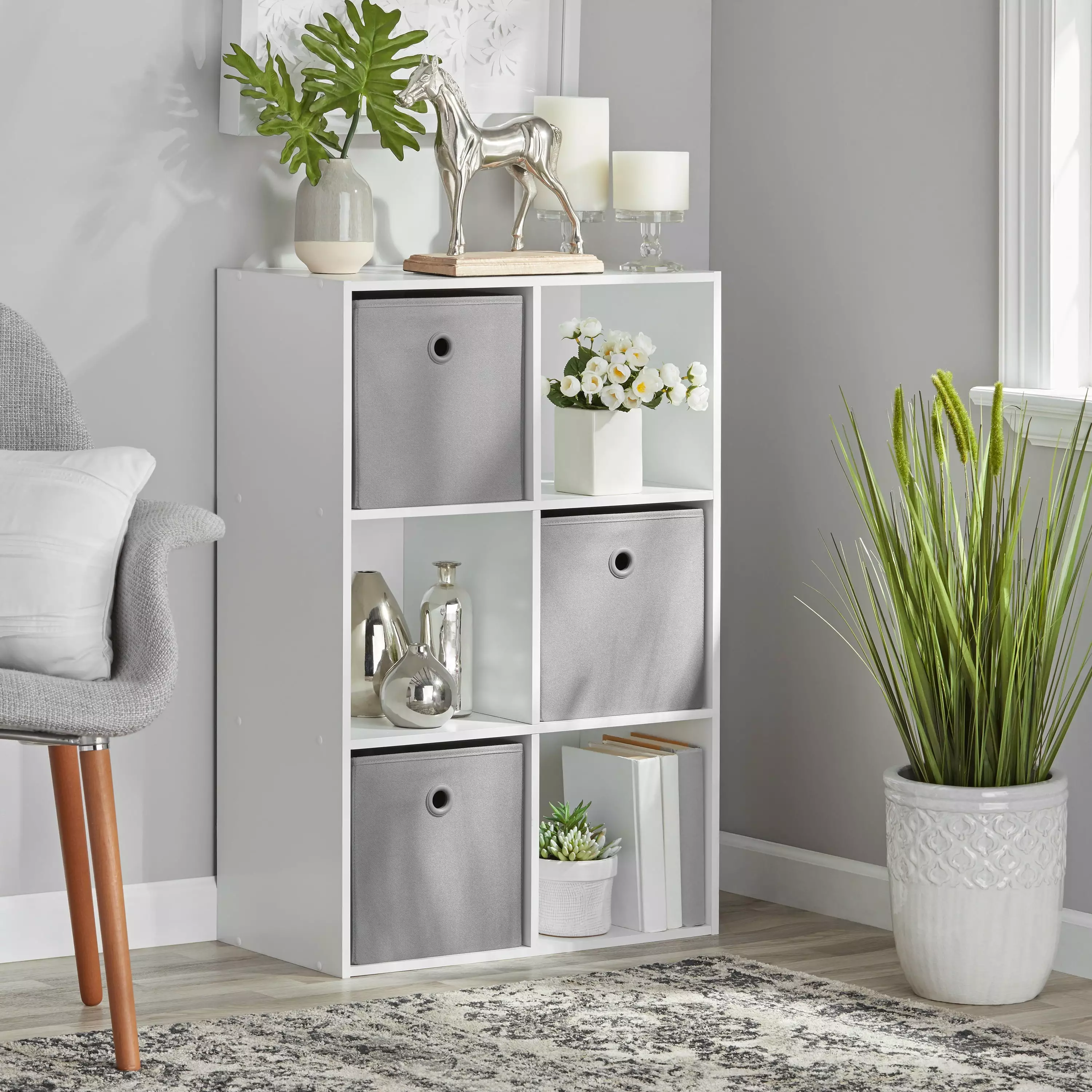 Mainstays 11 6-Cube Storage Arranger White